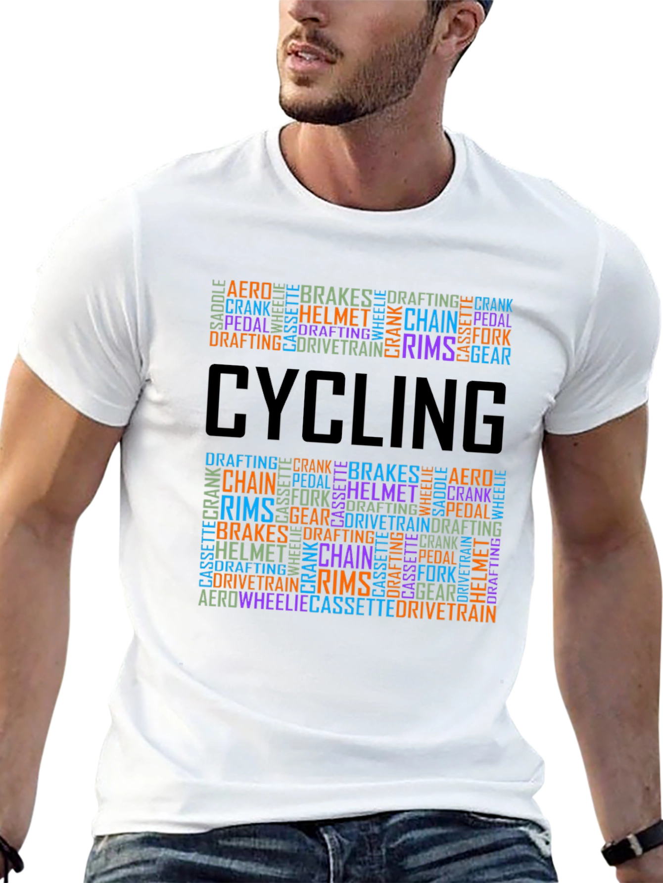 Cycling Word Art T-Shirt
