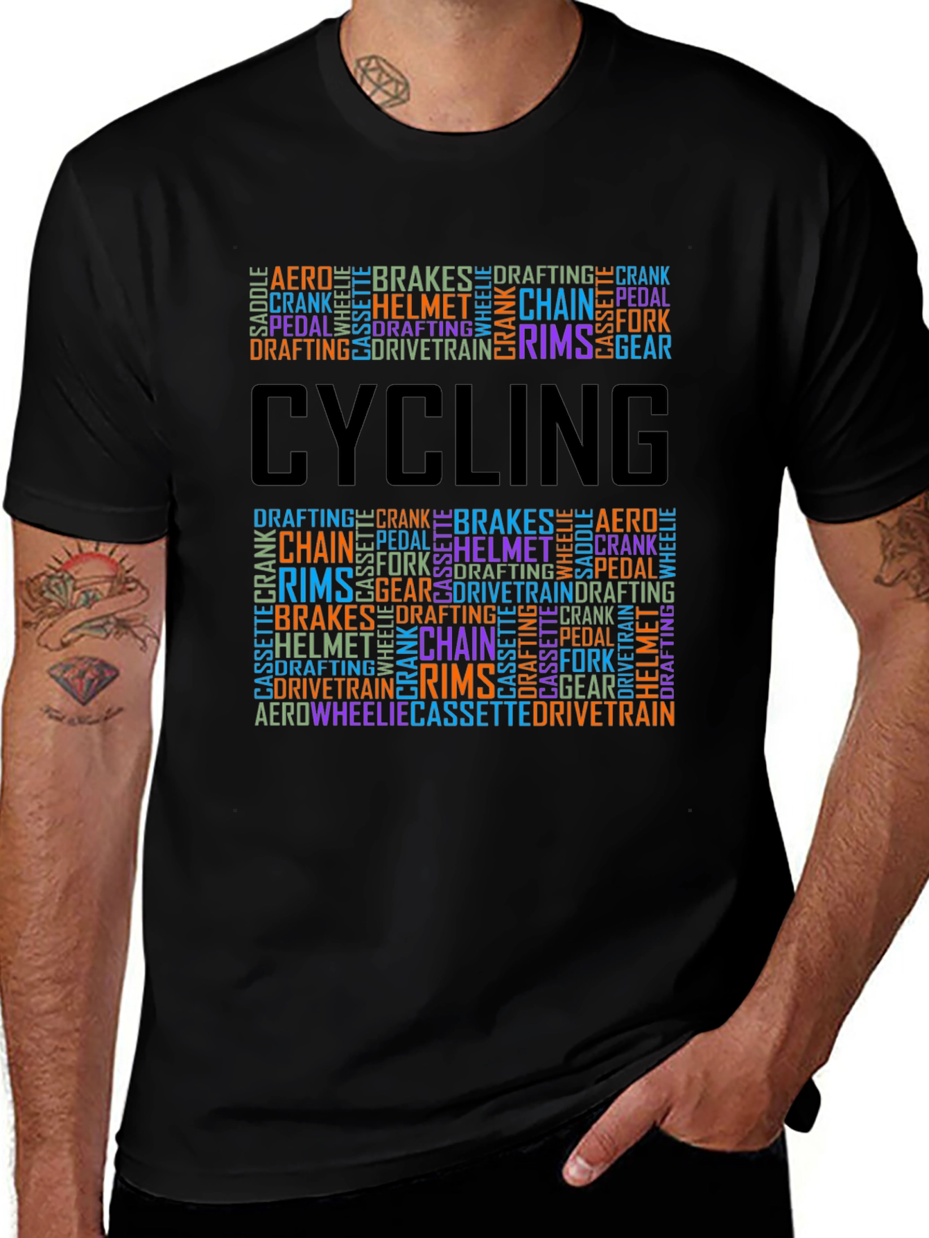 Cycling Word Art T-Shirt
