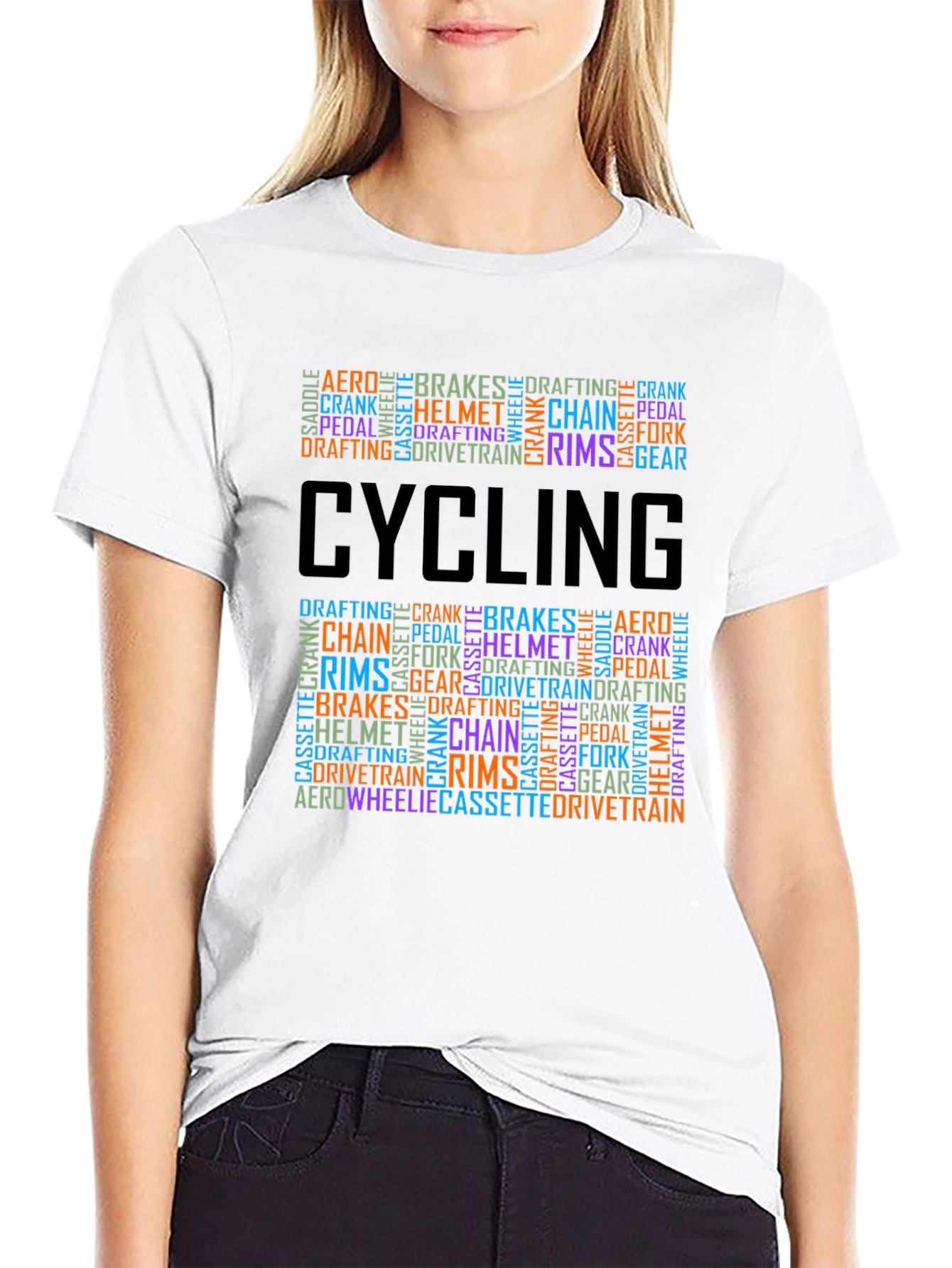 Cycling Word Art T-Shirt