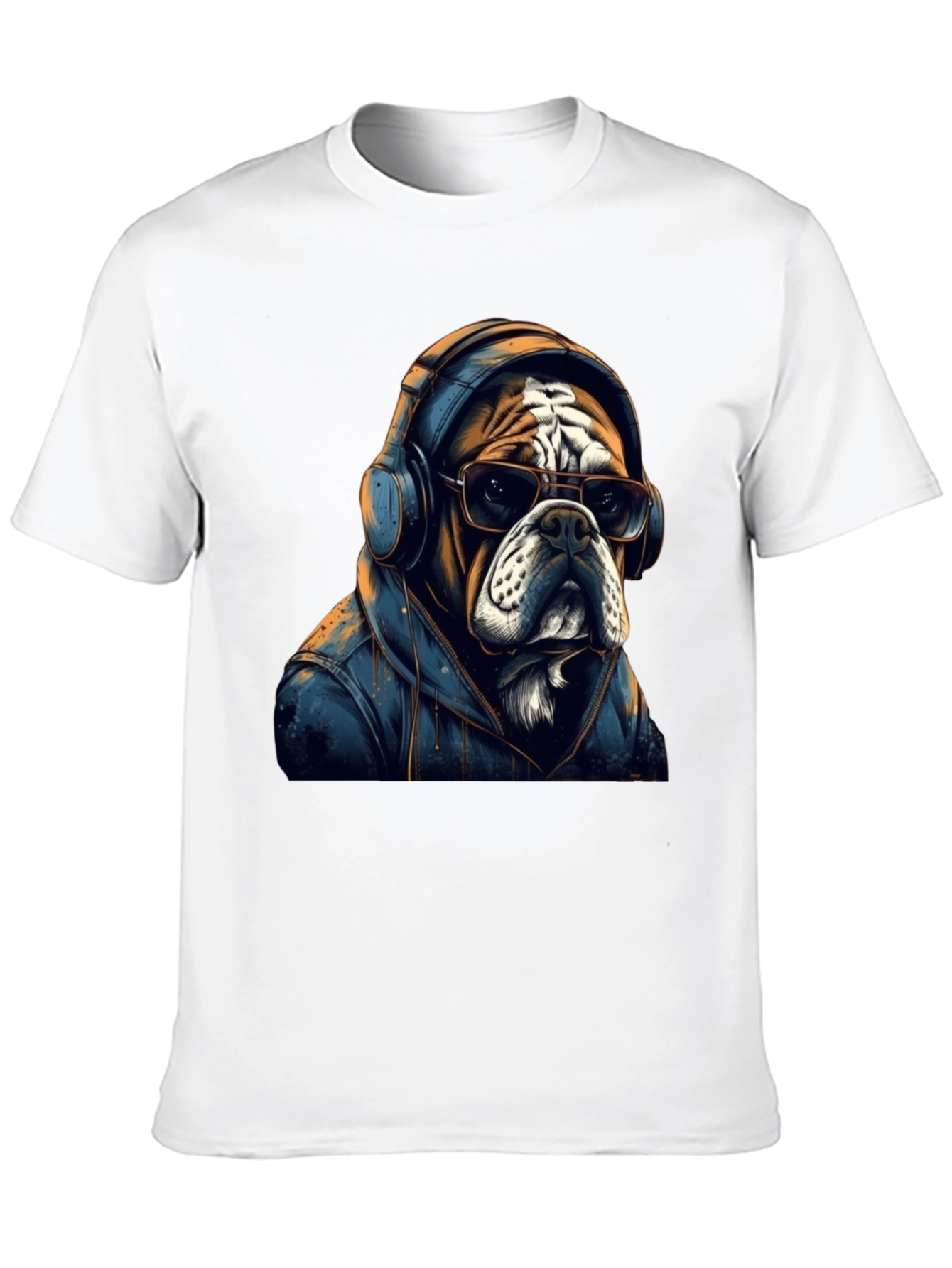 Cool Bulldog Graphic Tee - Unisex Black T-Shirt