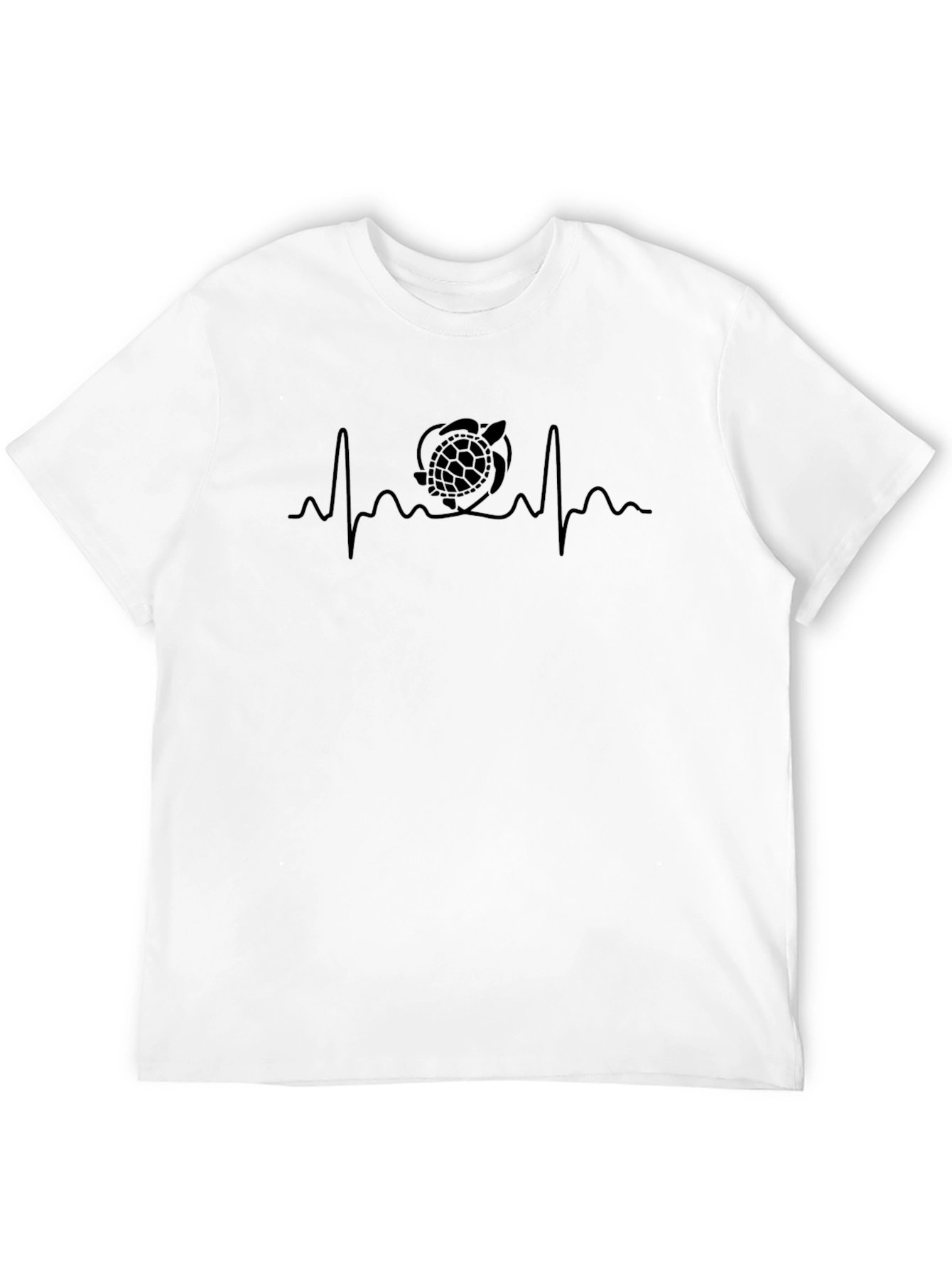 Turtle Heartbeat Graphic Tee - Black T-Shirt