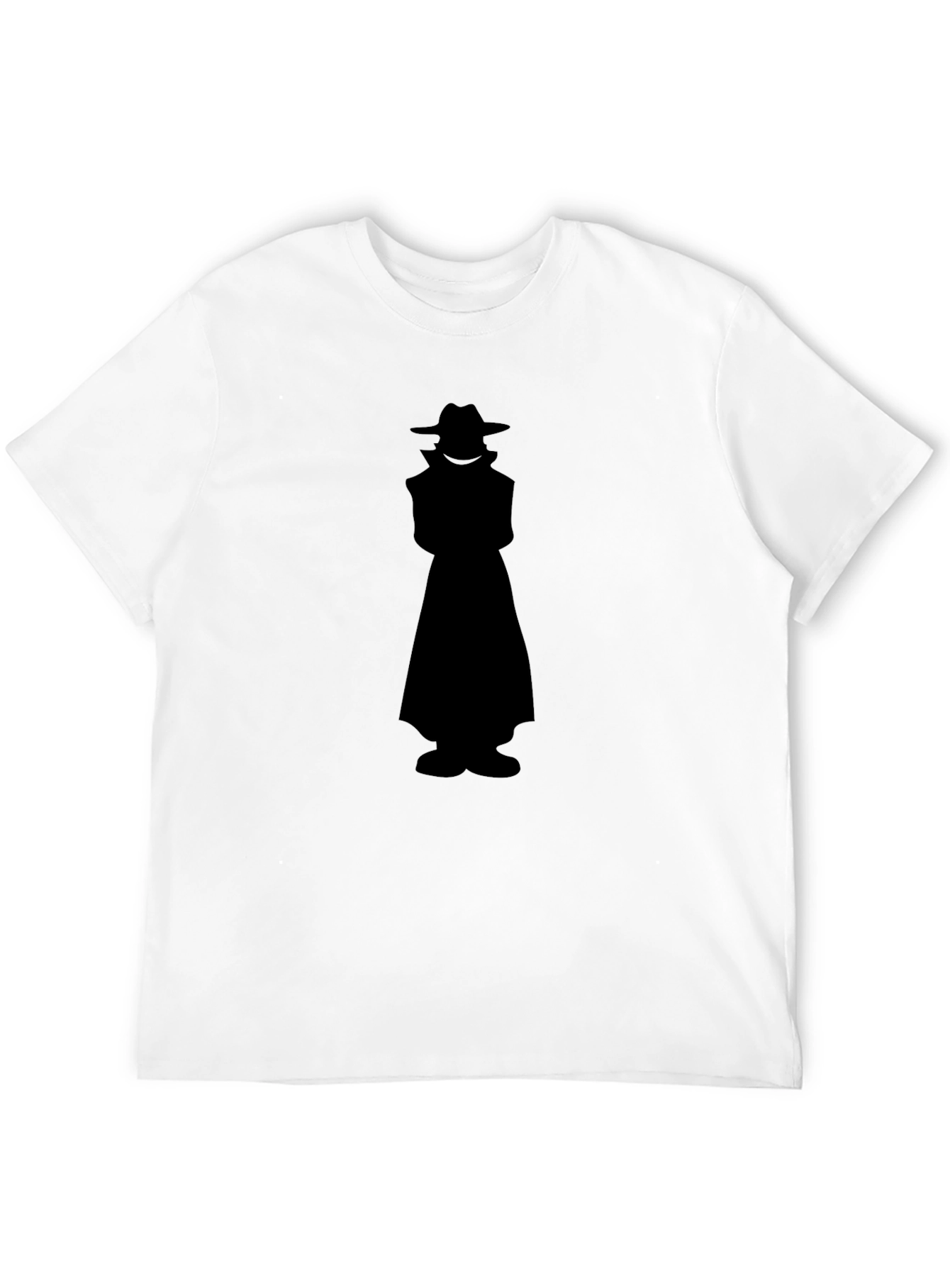 Mysterious Man Silhouette Black T-Shirt