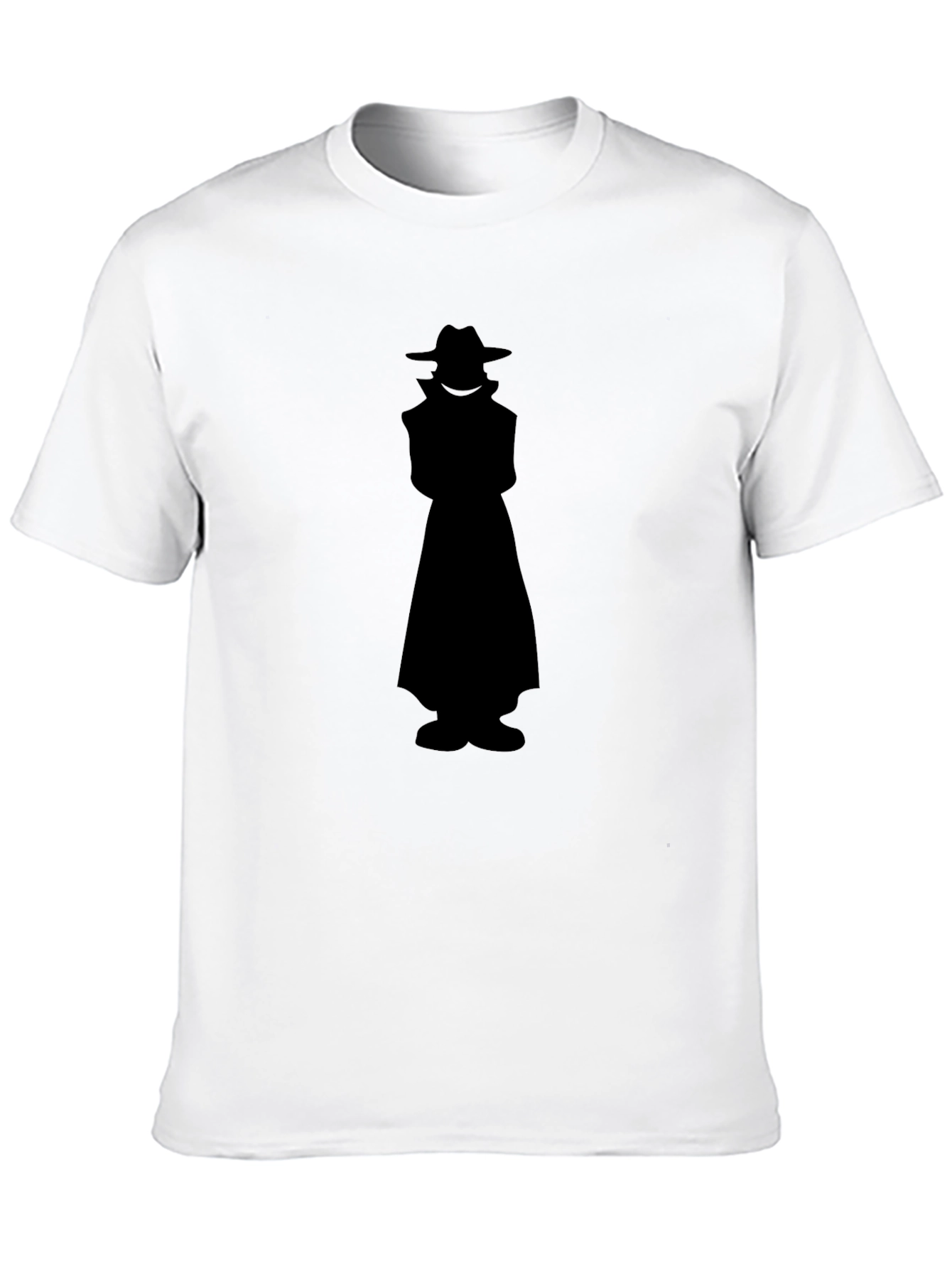Mysterious Man Silhouette Black T-Shirt