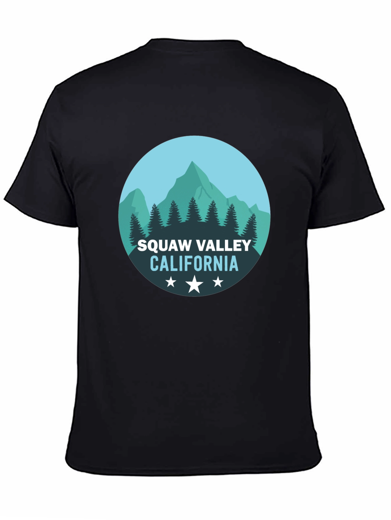 Squaw Valley California Graphic Tee - Black