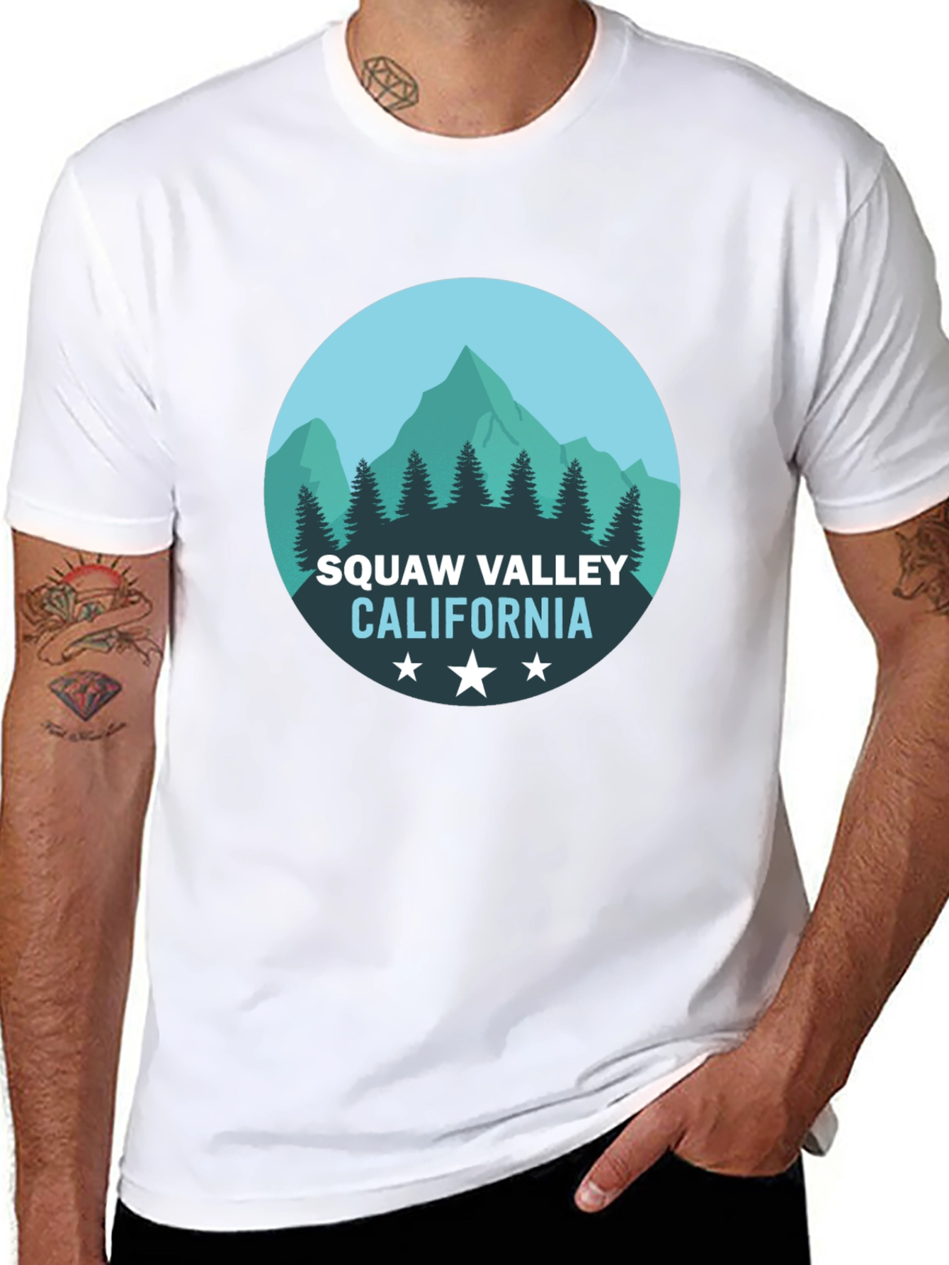 Squaw Valley California Graphic Tee - Black