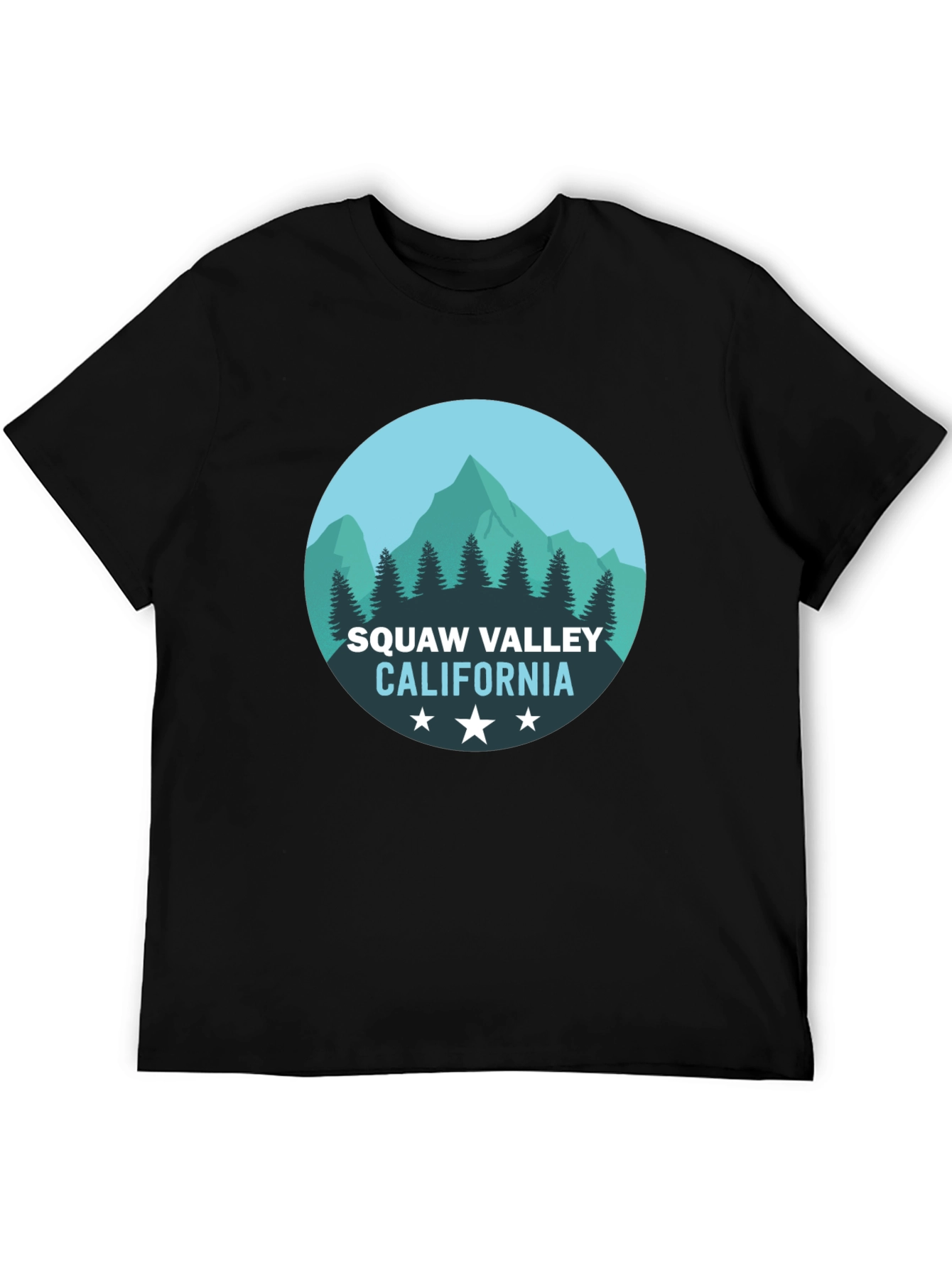 Squaw Valley California Graphic Tee - Black