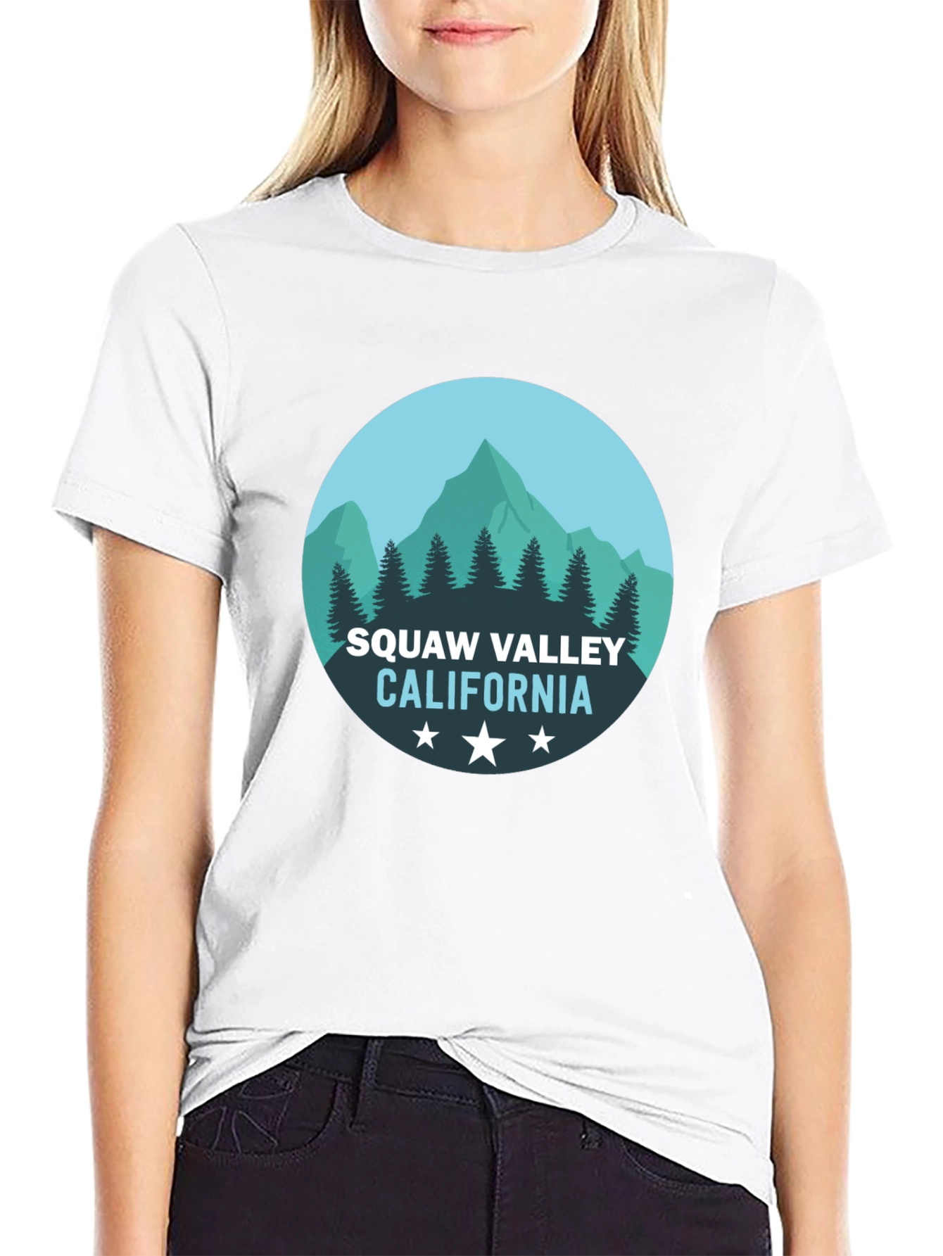 Squaw Valley California Graphic Tee - Black