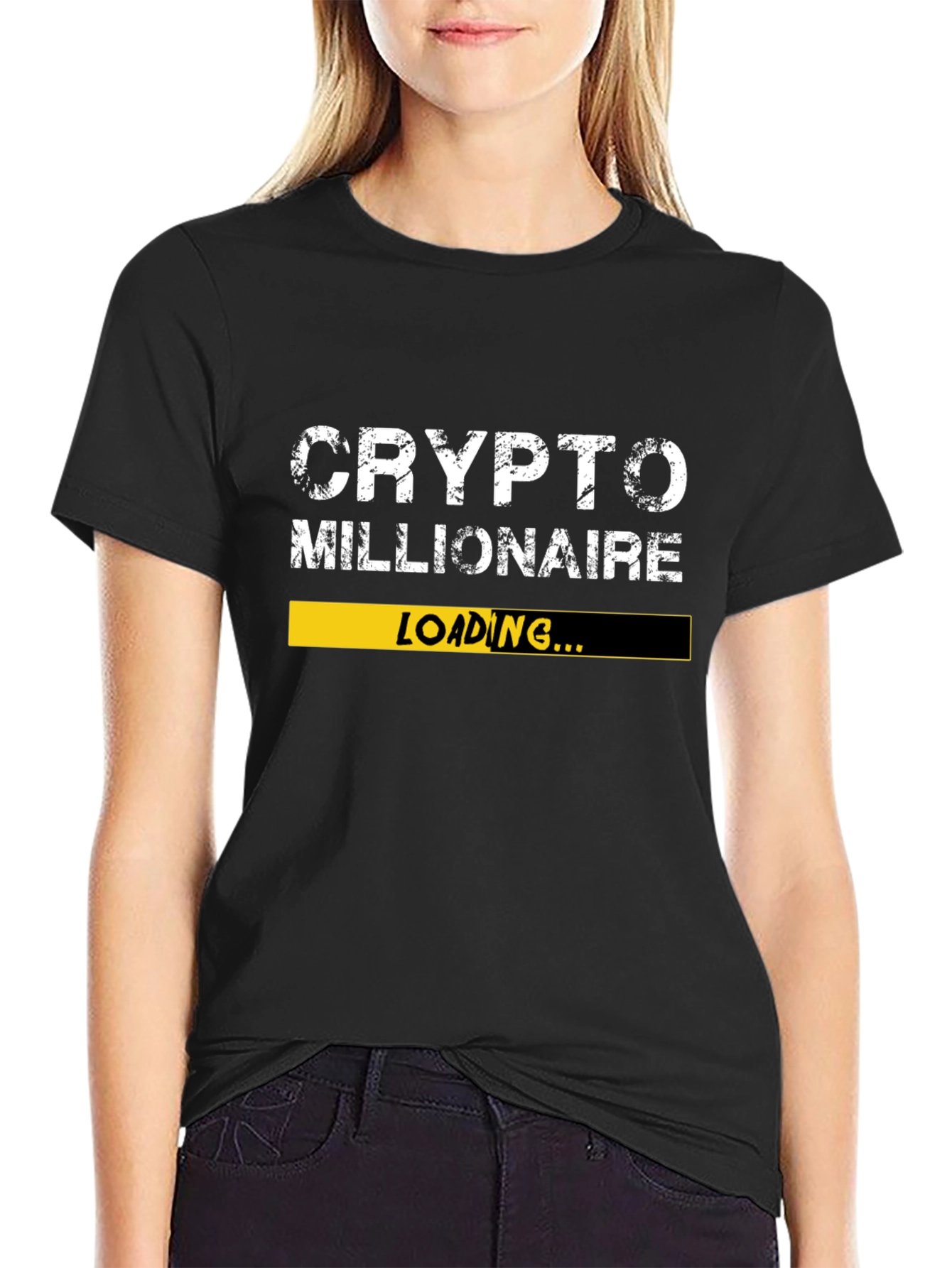 Crypto Millionaire Loading T-Shirt - Black