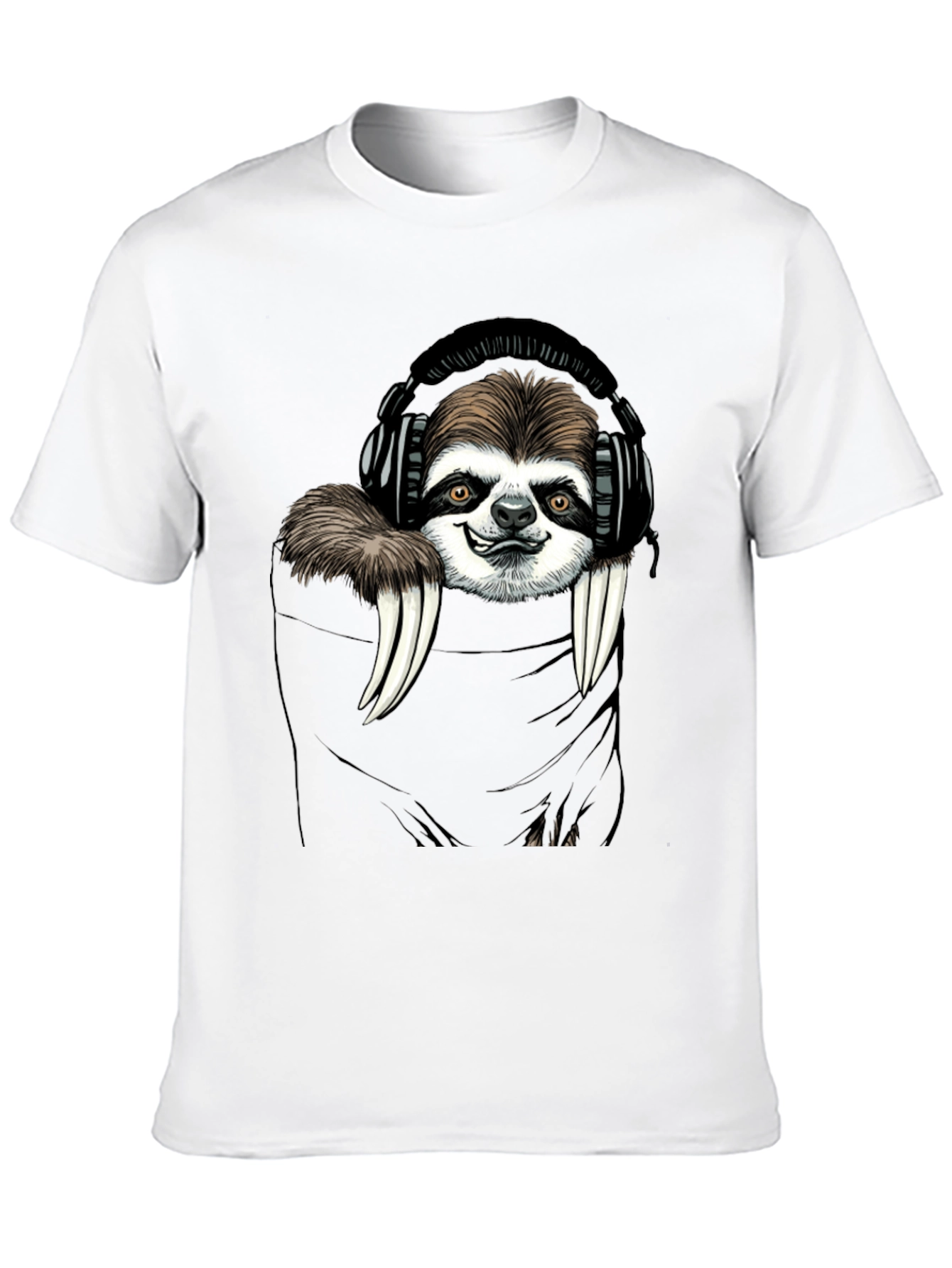 Sloth DJ Graphic Tee - Cool & Comfy