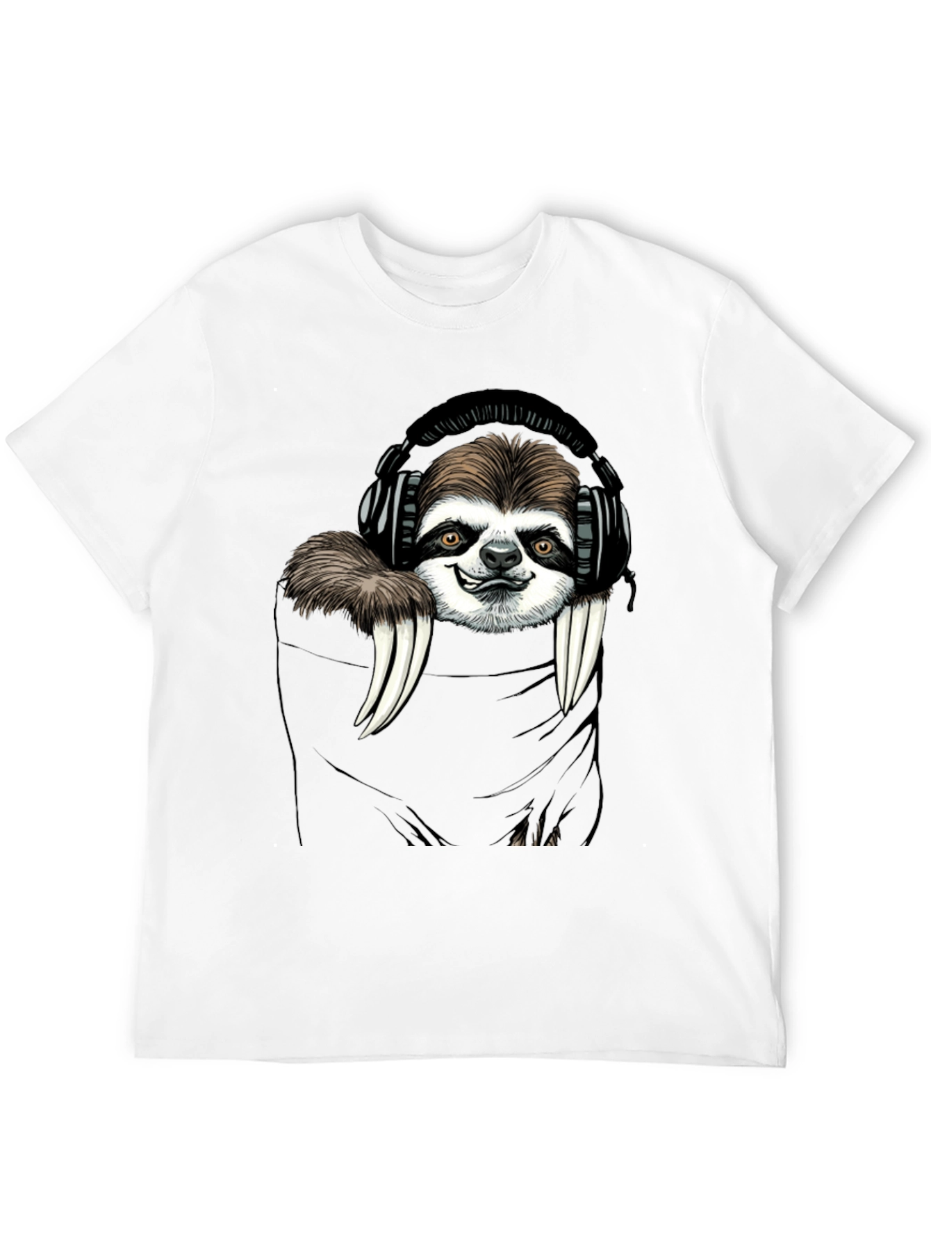 Sloth DJ Graphic Tee - Cool & Comfy