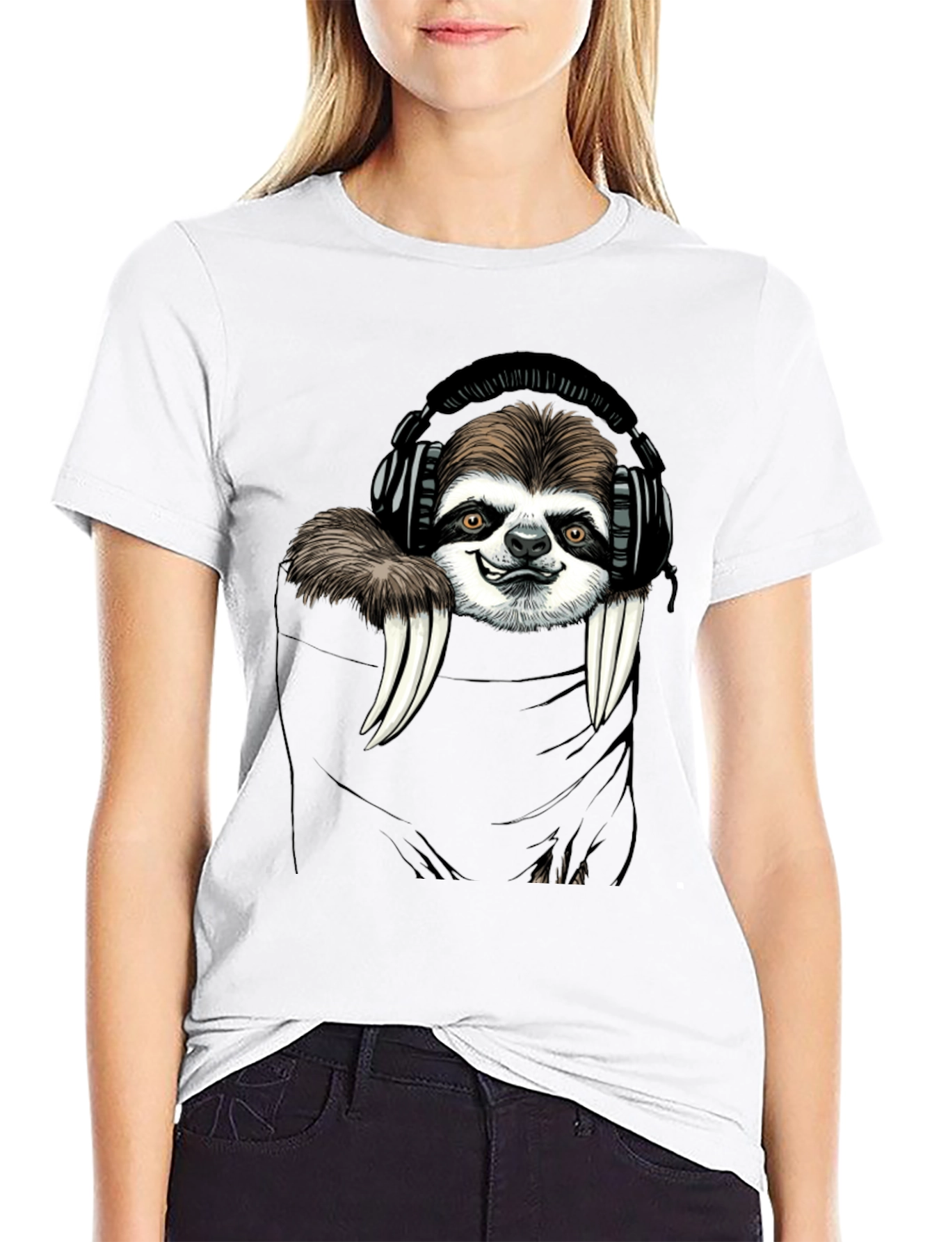 Sloth DJ Graphic Tee - Cool & Comfy