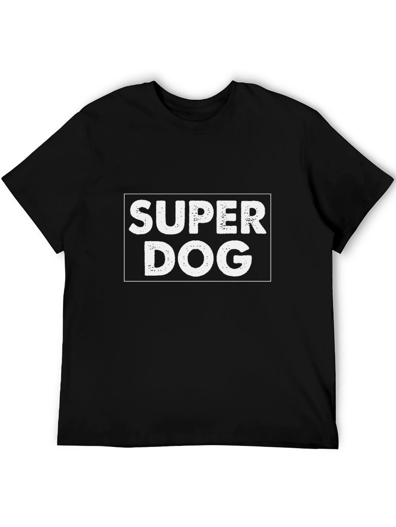 Super Dog Graphic Tee - Black Cotton T-Shirt
