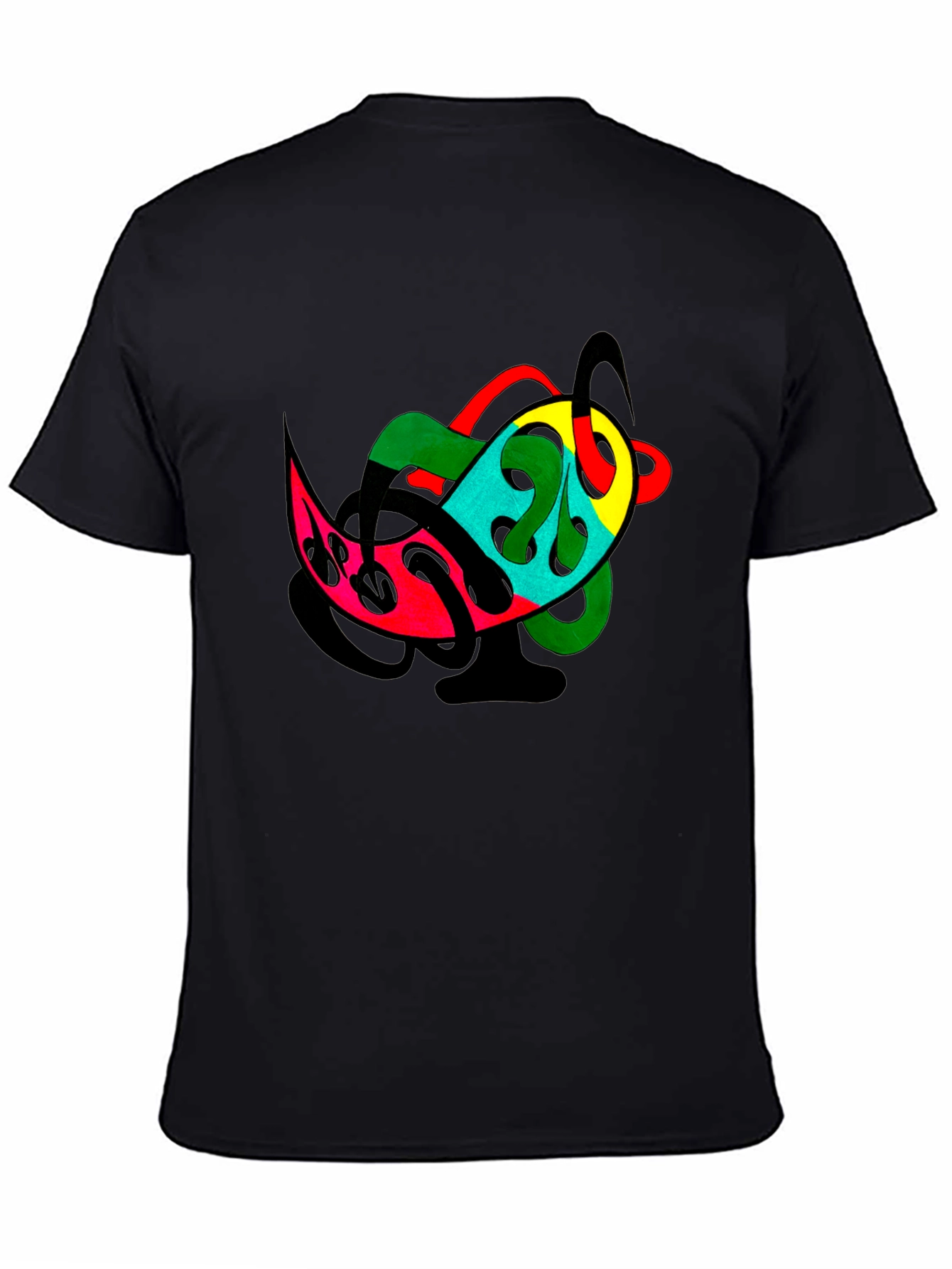 Abstract Art Graphic Black T-Shirt
