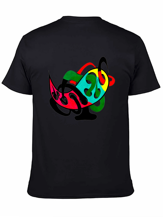 Abstract Art Graphic Black T-Shirt