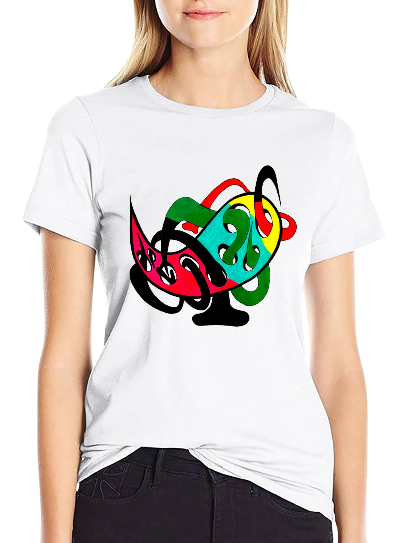 Abstract Art Graphic Black T-Shirt