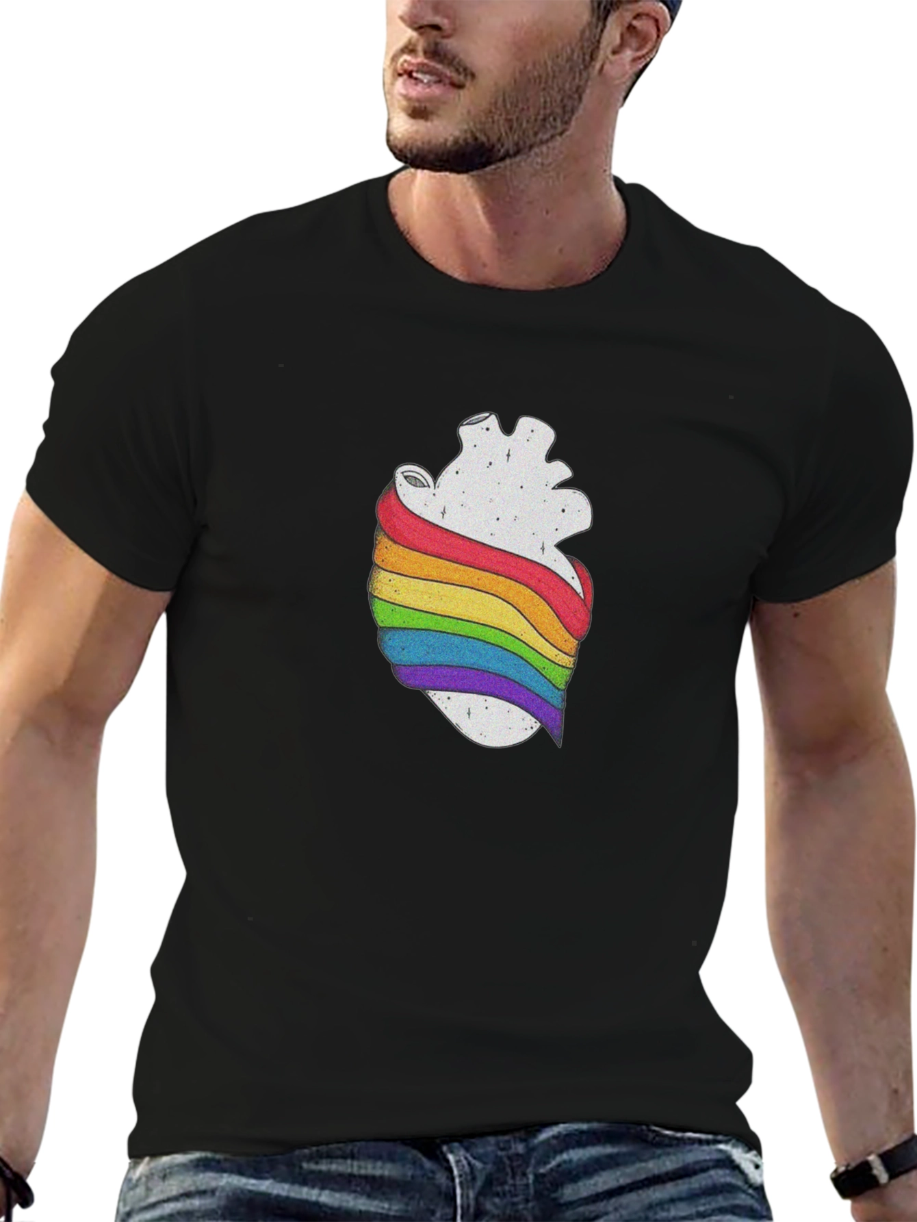 LGBT Heart T-Shirt - Love Wins