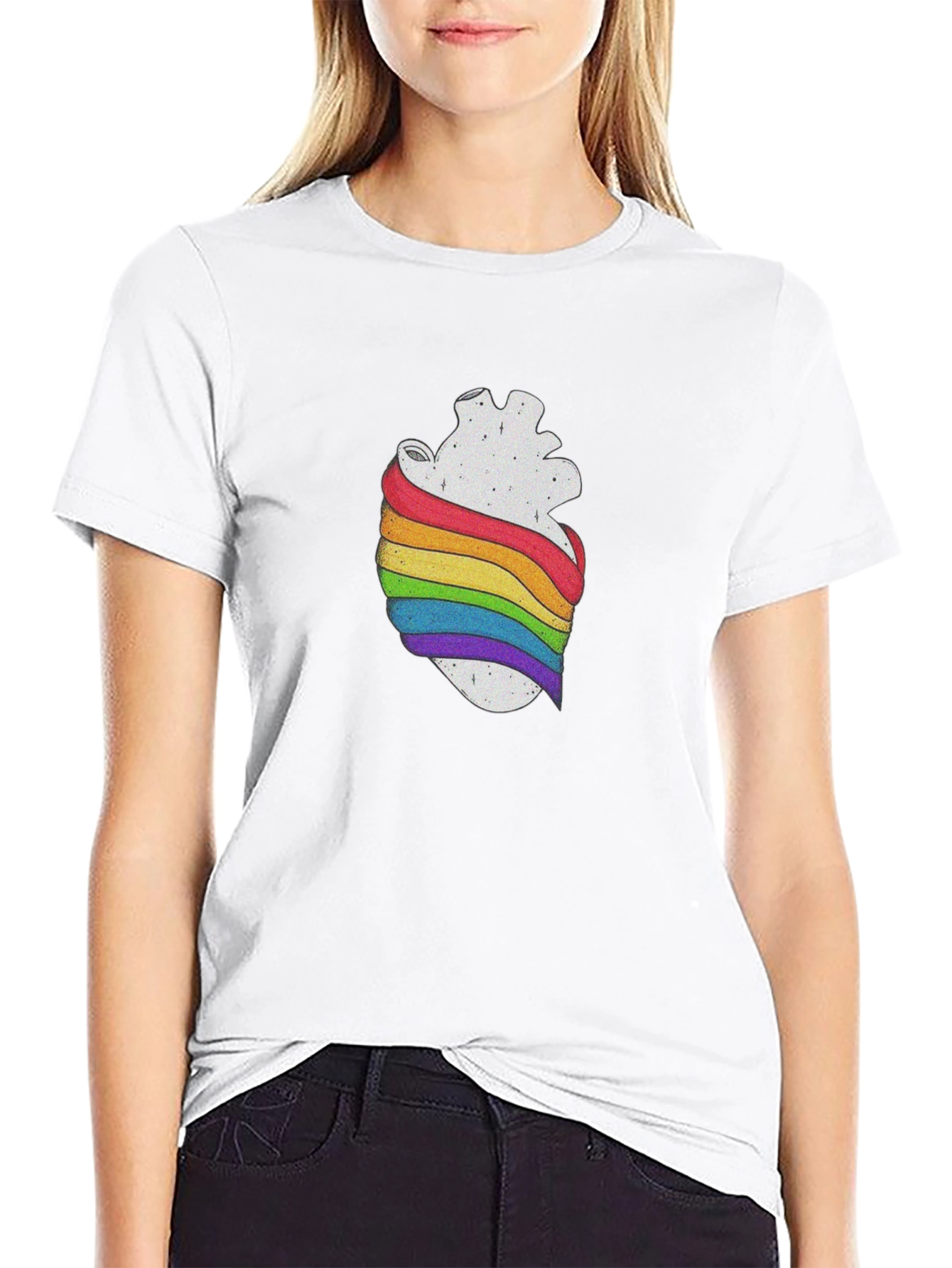 LGBT Heart T-Shirt - Love Wins