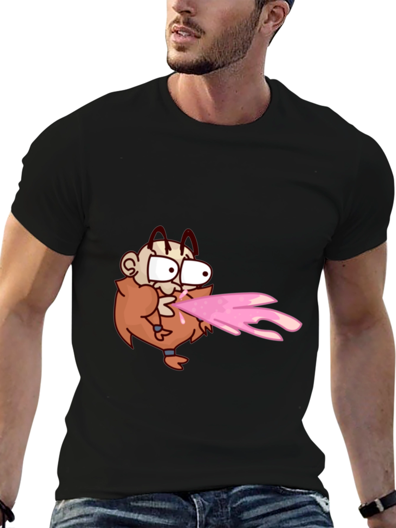 Cartoon Man Fire T-Shirt