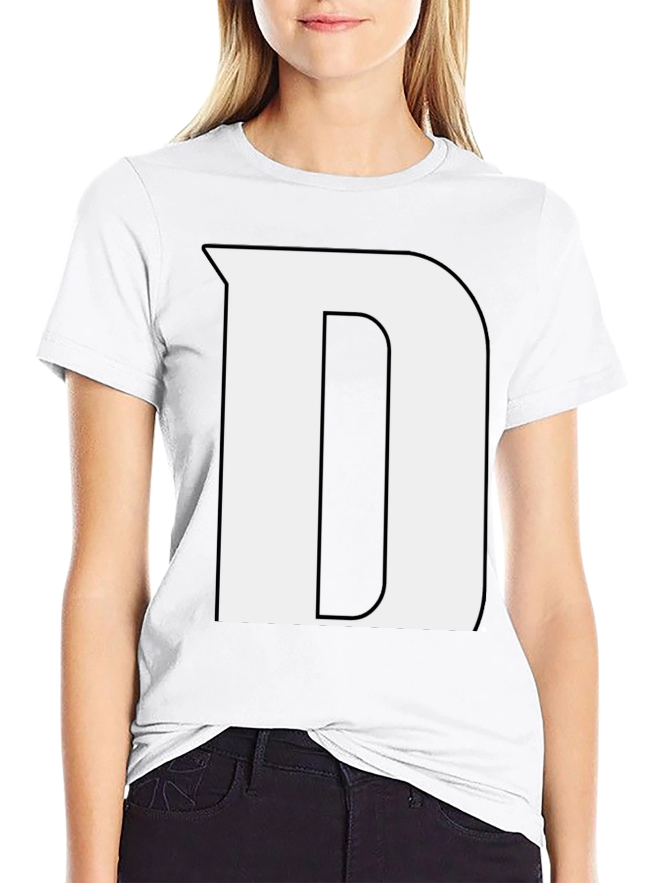Bold Initial D Black T-Shirt