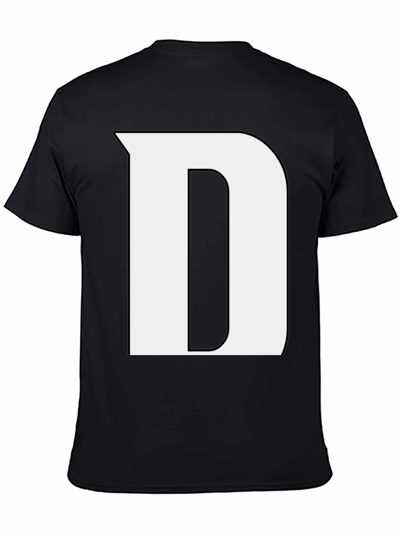Bold Initial D Black T-Shirt