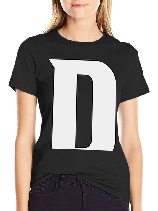 Bold Initial D Black T-Shirt