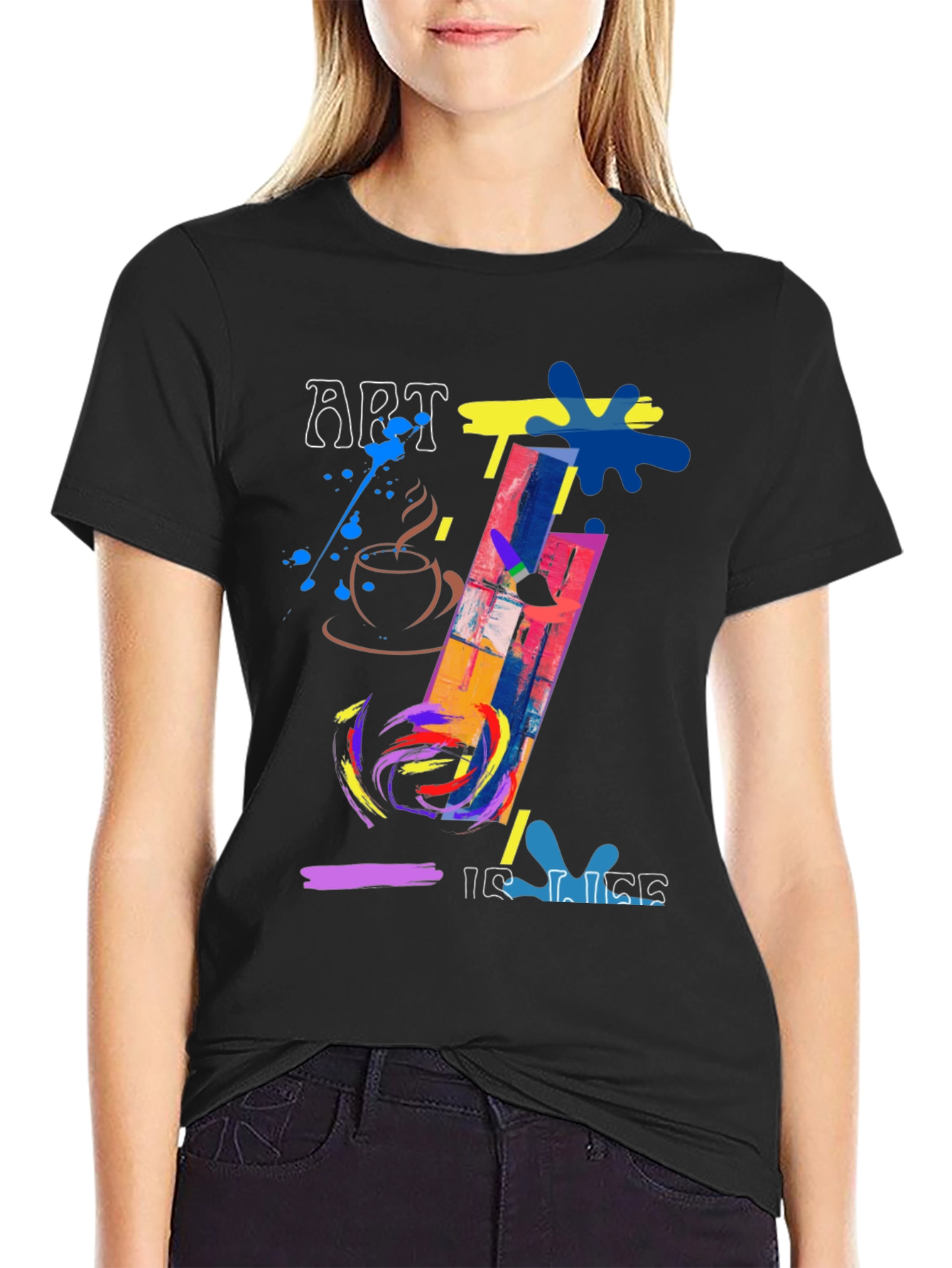 Art is Life Graphic Tee - Painterly Design