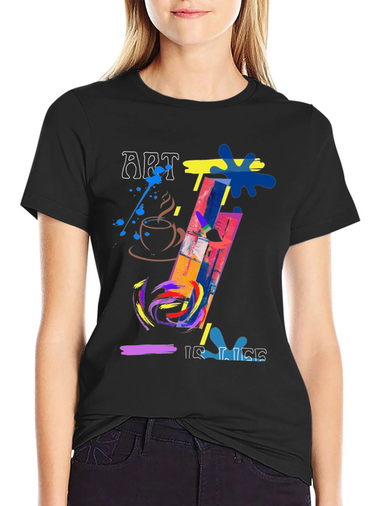 Art is Life Graphic Tee - Painterly Design