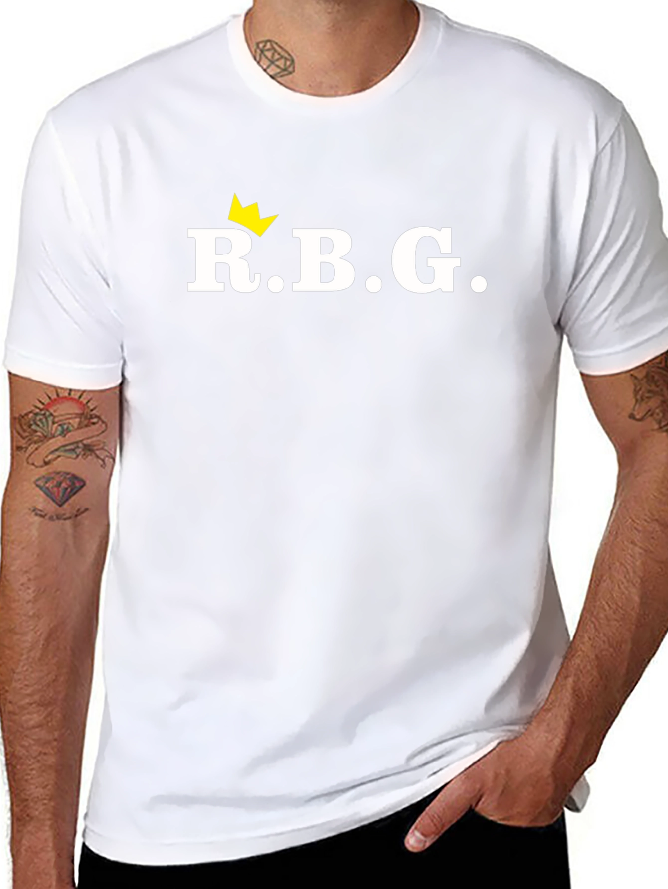 RBG Crown Graphic T-Shirt - Black