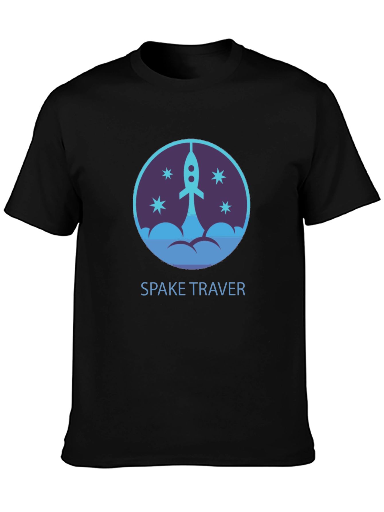 Space Traveler Graphic Tee - Black Cotton Comfort