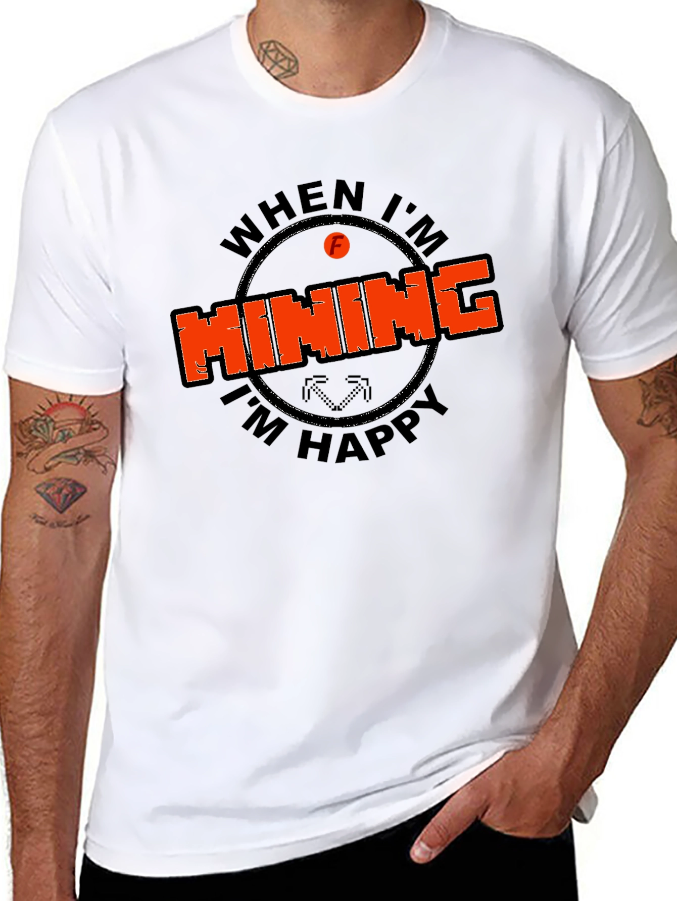 Mining Graphic Tee - When Im Mining Im Happy
