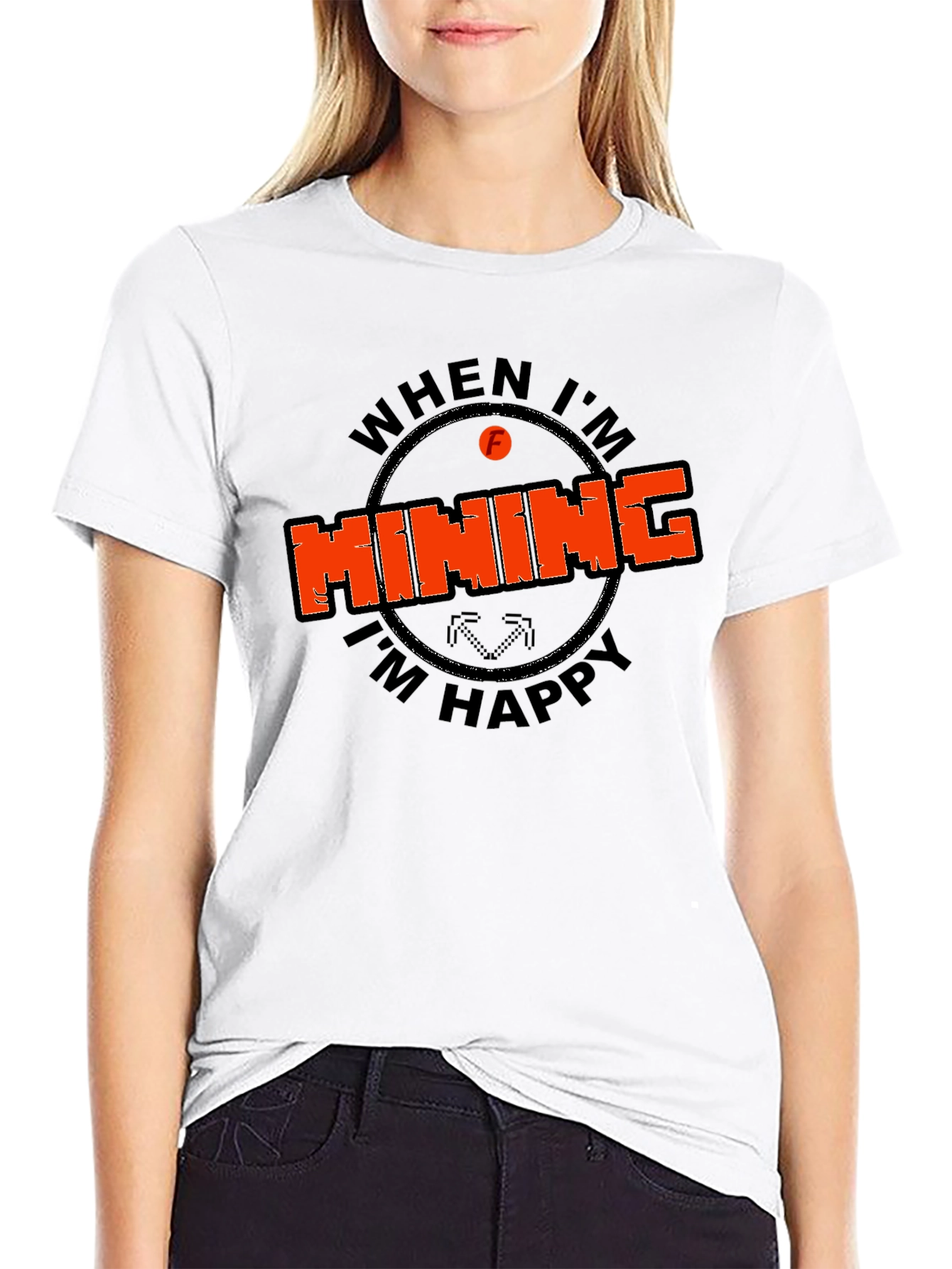 Mining Graphic Tee - When Im Mining Im Happy