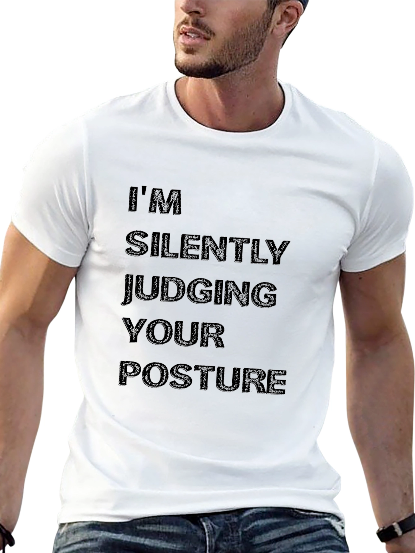 Silently Judging Posture T-Shirt - Funny Novelty Tee
