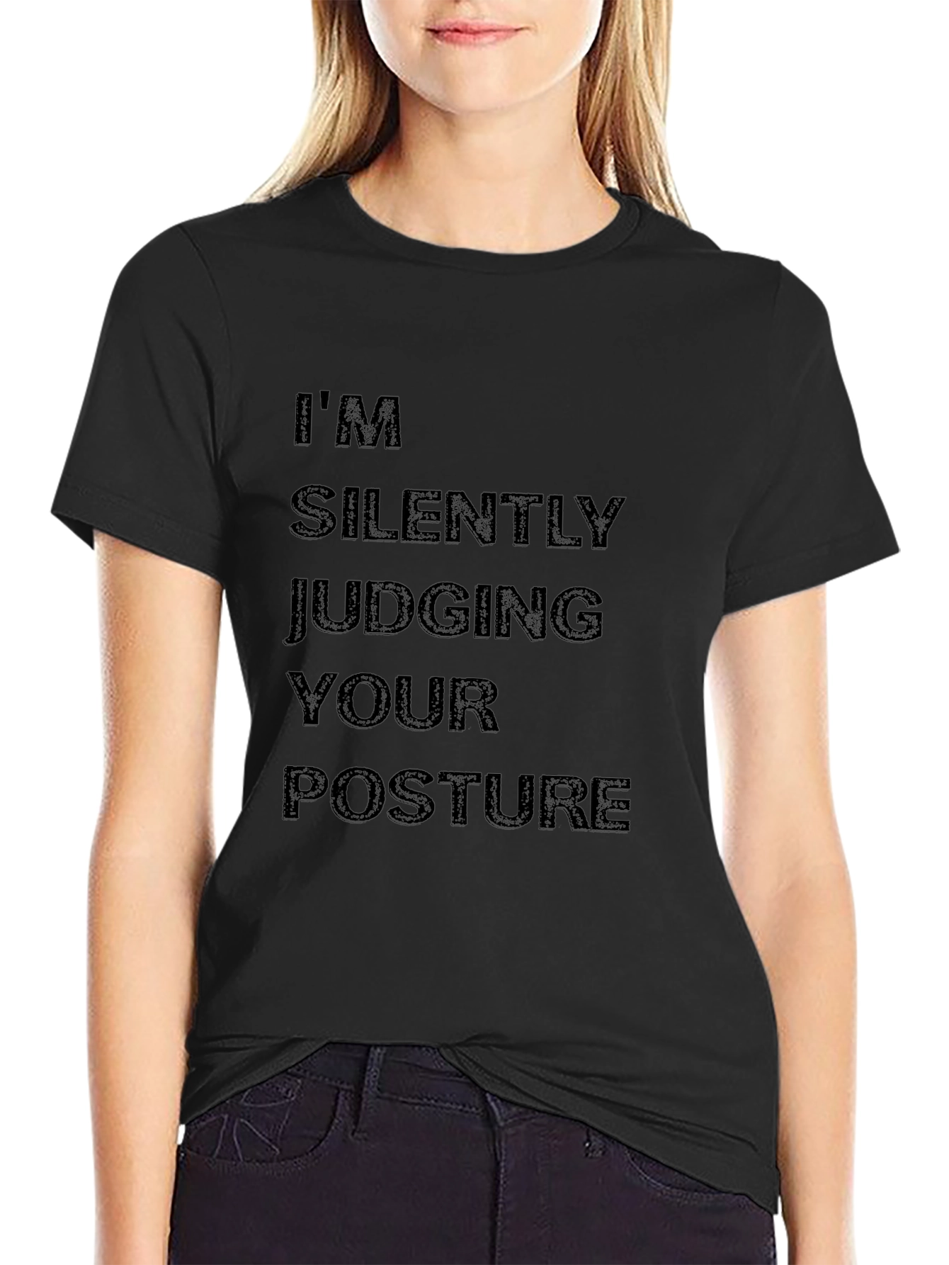 Silently Judging Posture T-Shirt - Funny Novelty Tee