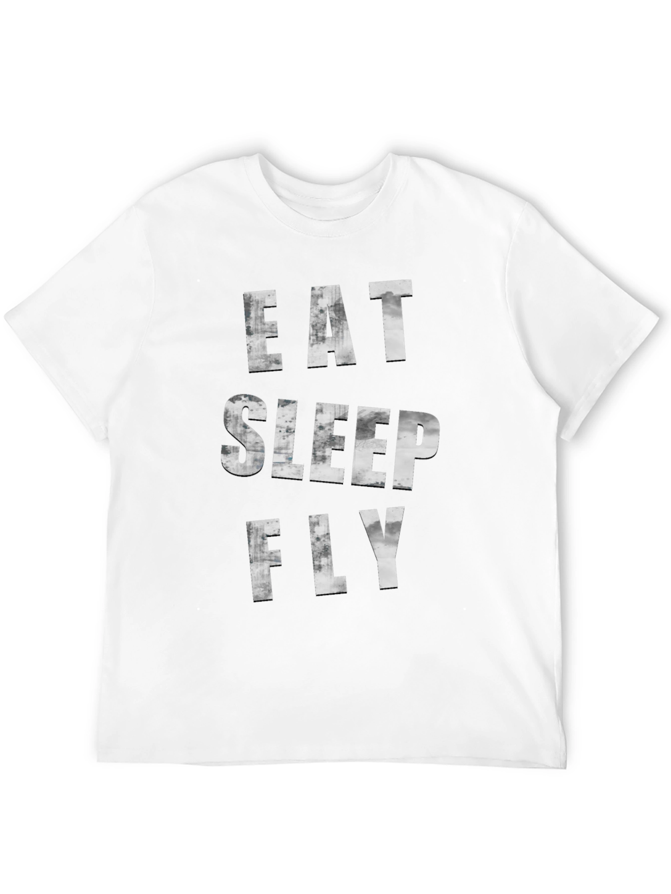 Eat Sleep Fly Graphic Tee - Black Cotton T-Shirt
