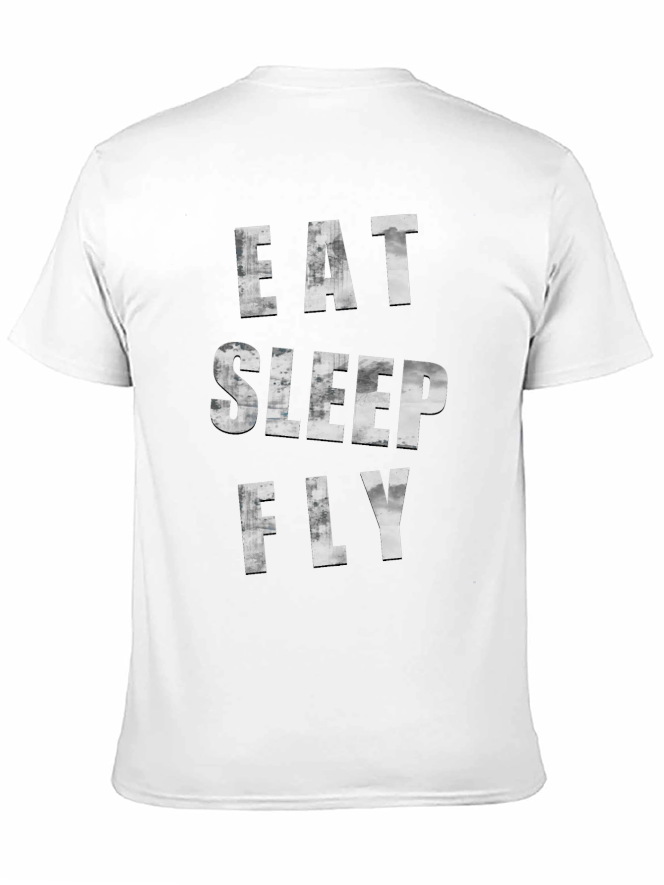 Eat Sleep Fly Graphic Tee - Black Cotton T-Shirt