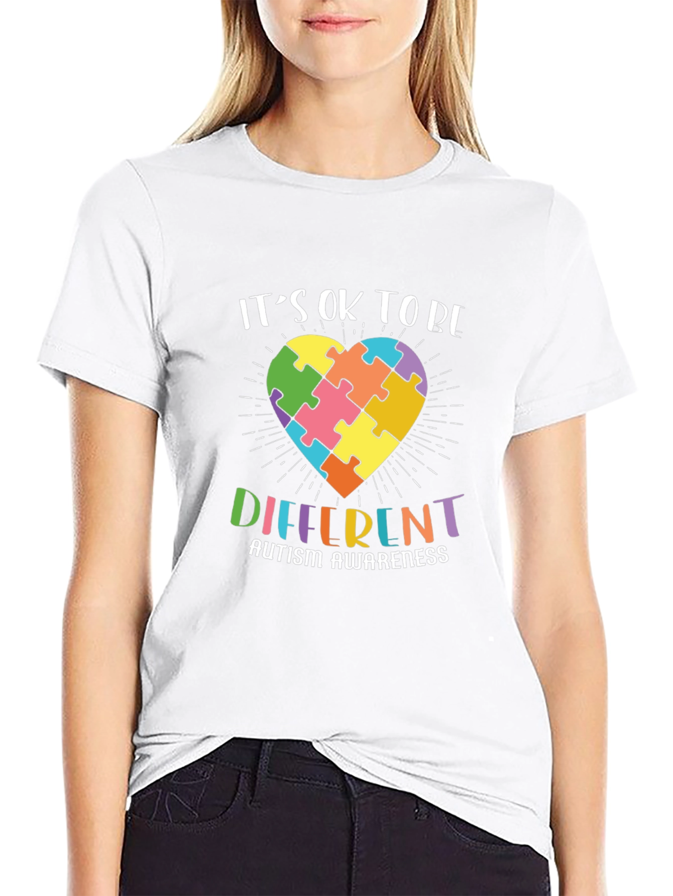 Autism Awareness Puzzle Heart Graphic Tee
