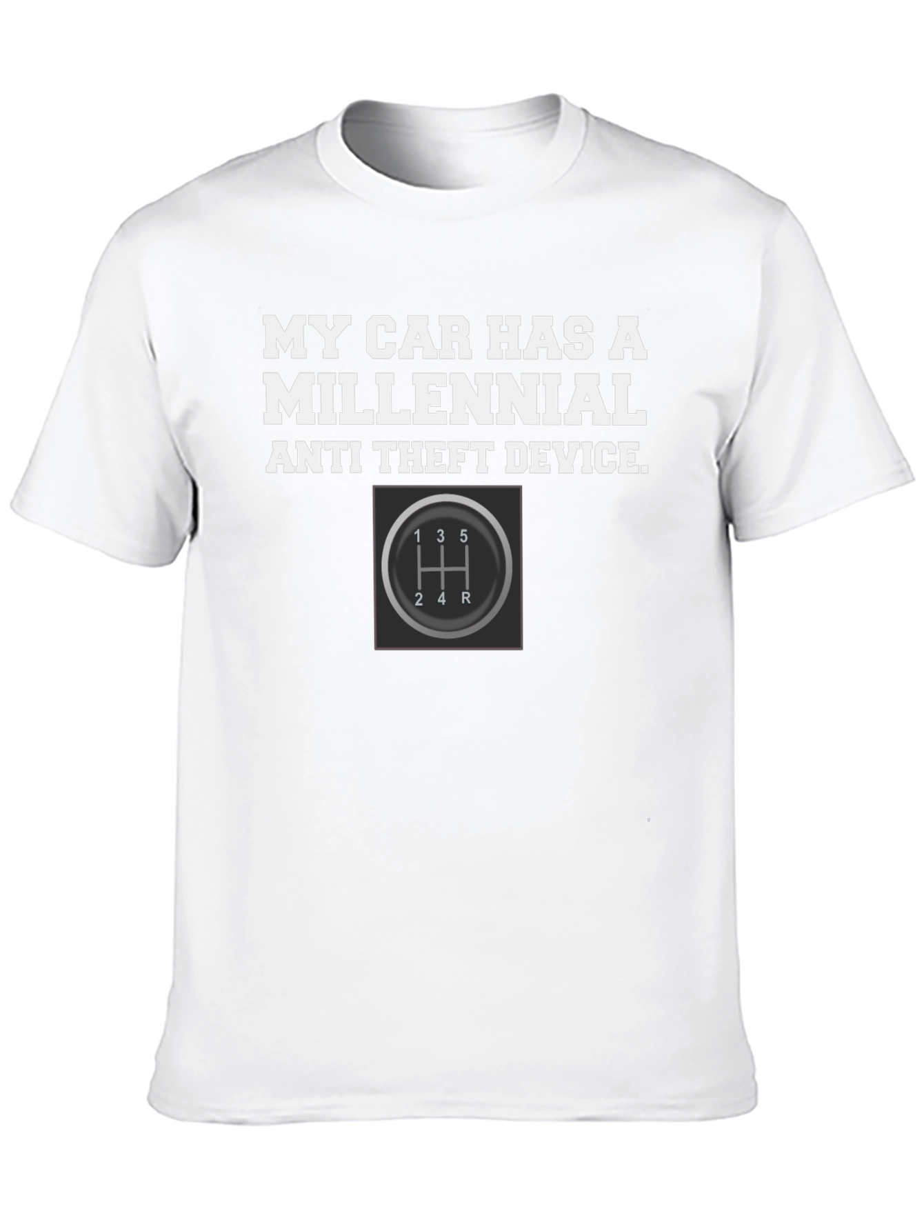 Millennial Anti-Theft Device Manual Shift T-Shirt
