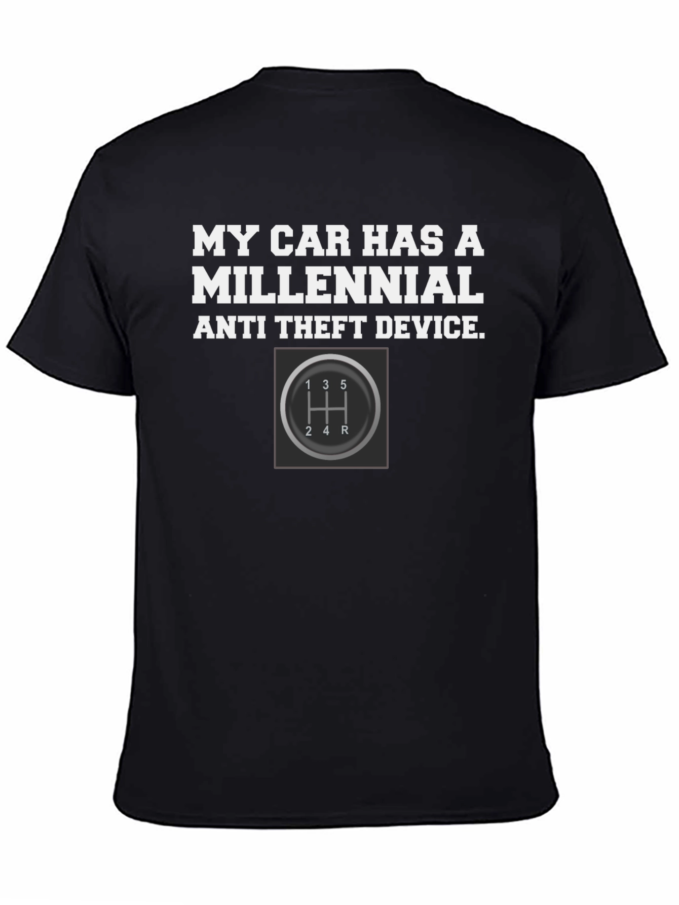 Millennial Anti-Theft Device Manual Shift T-Shirt
