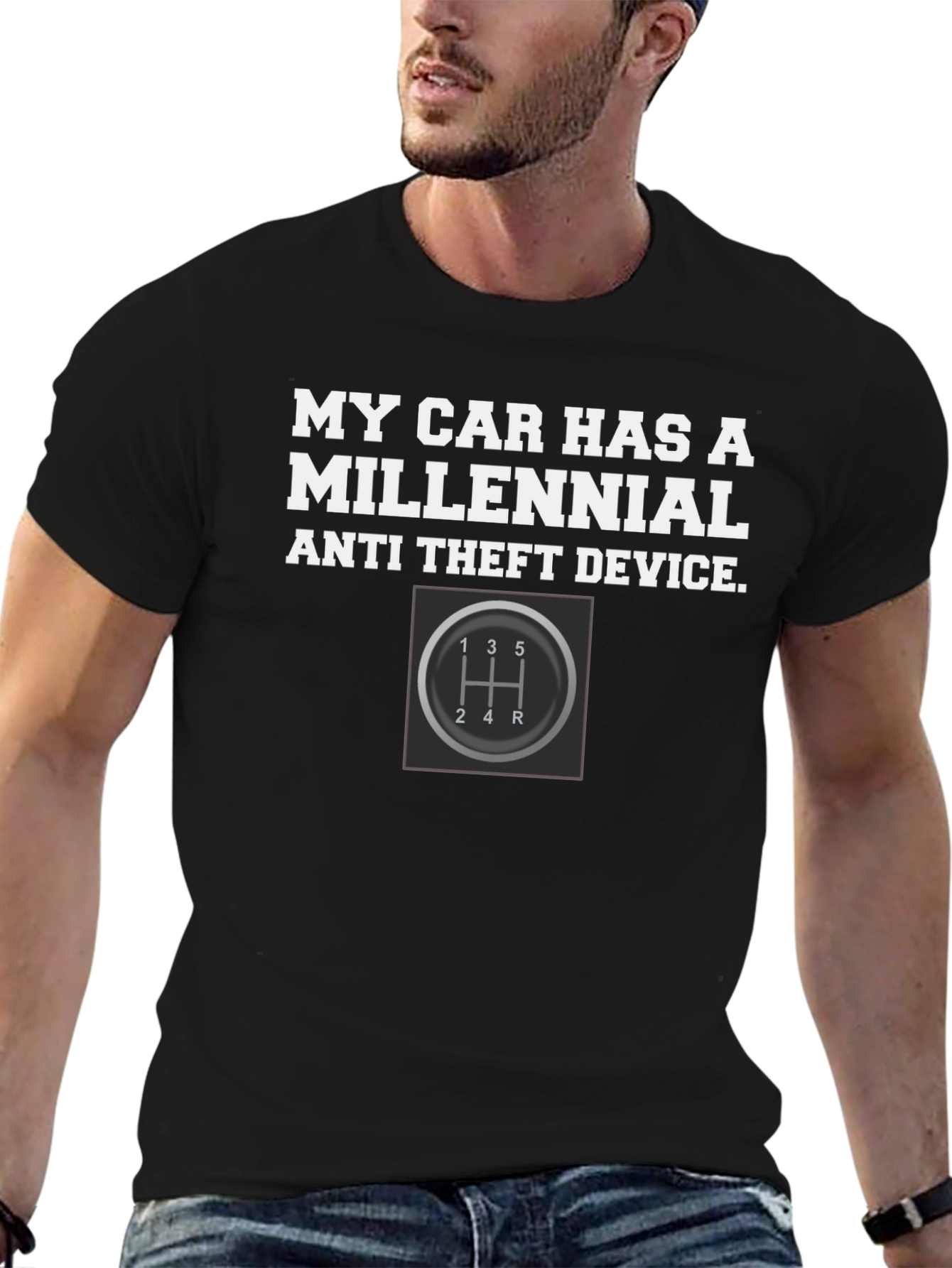 Millennial Anti-Theft Device Manual Shift T-Shirt