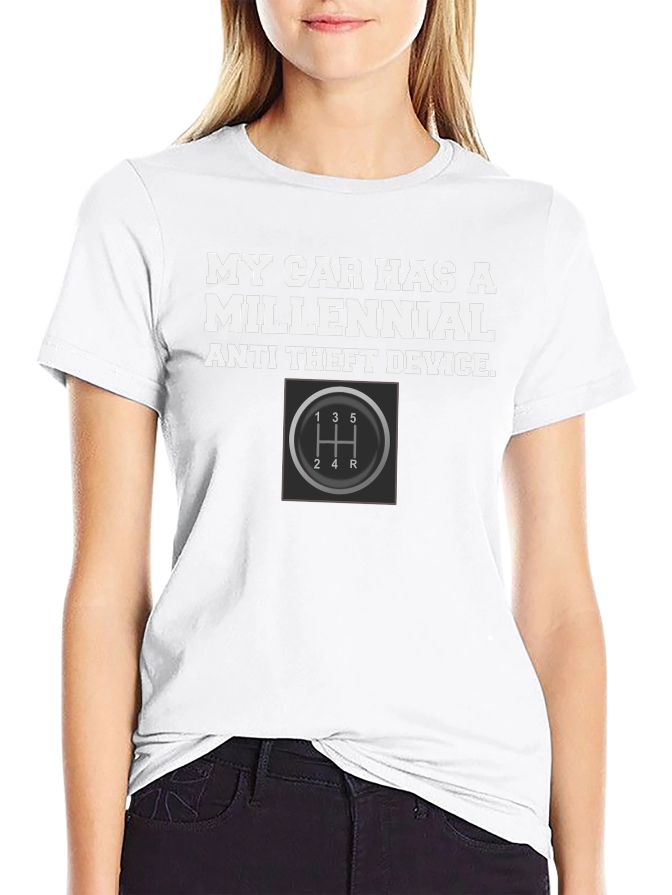 Millennial Anti-Theft Device Manual Shift T-Shirt