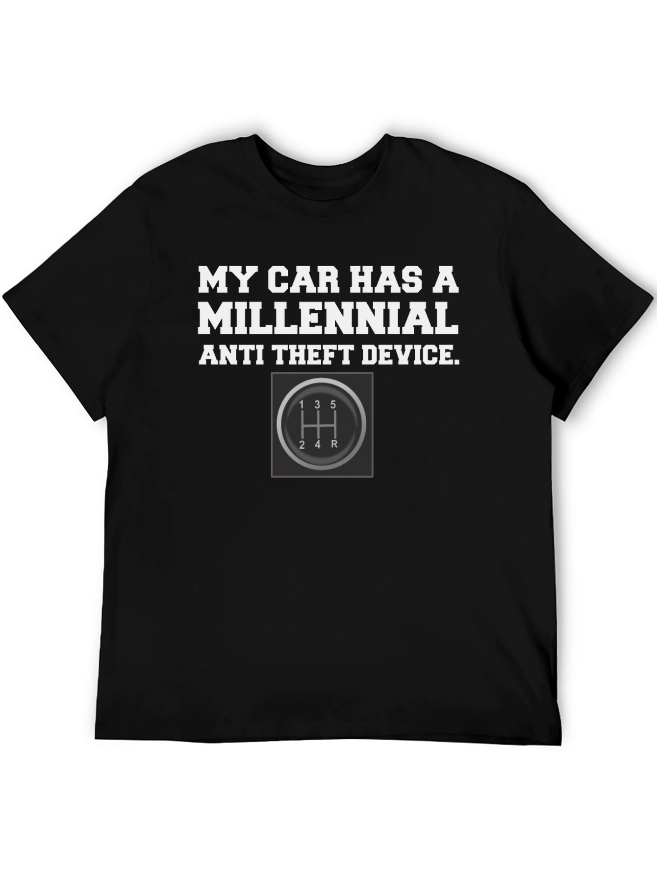 Millennial Anti-Theft Device Manual Shift T-Shirt