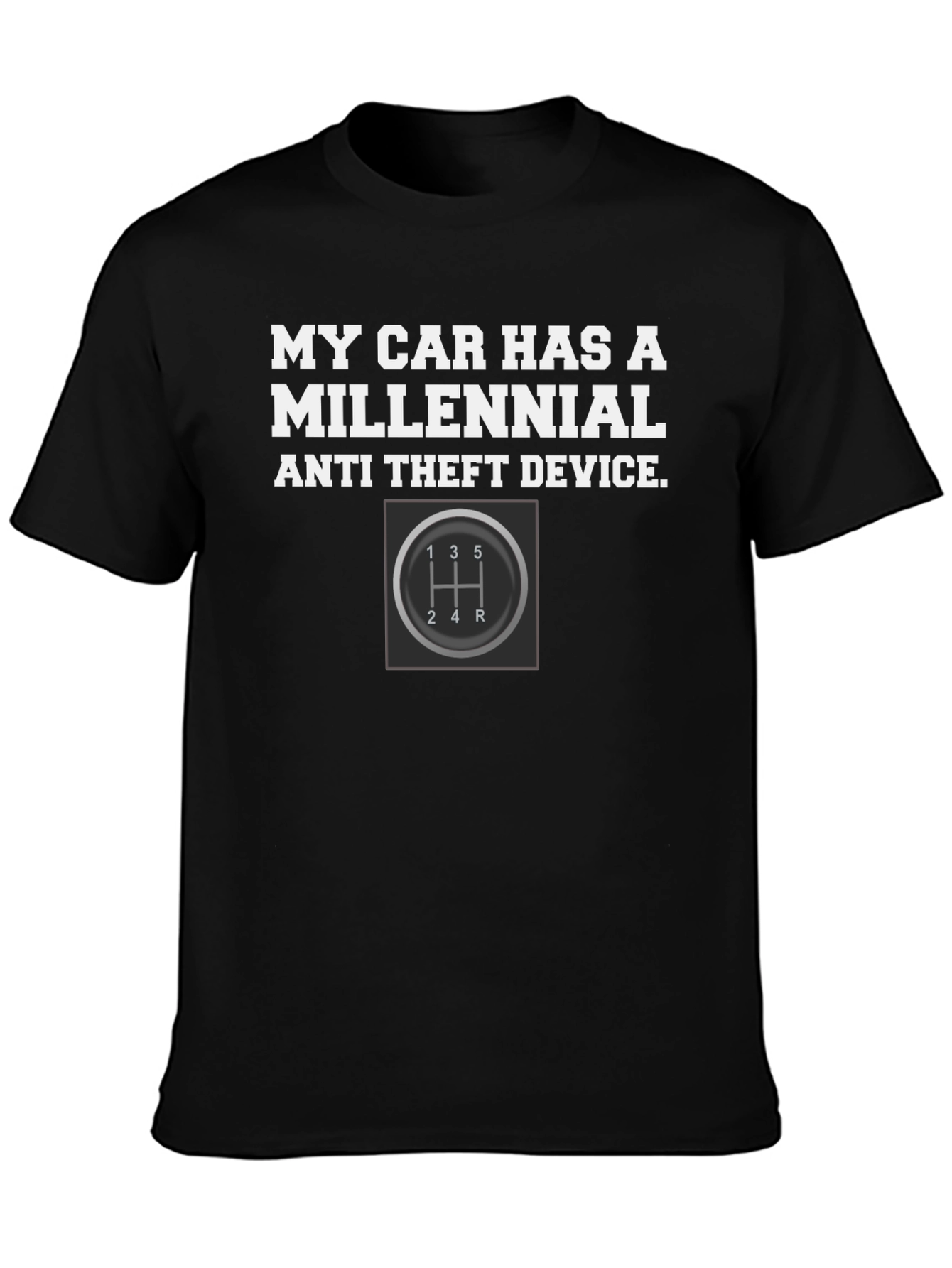 Millennial Anti-Theft Device Manual Shift T-Shirt