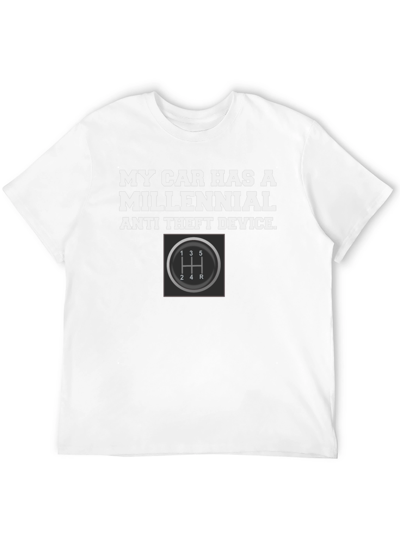 Millennial Anti-Theft Device Manual Shift T-Shirt