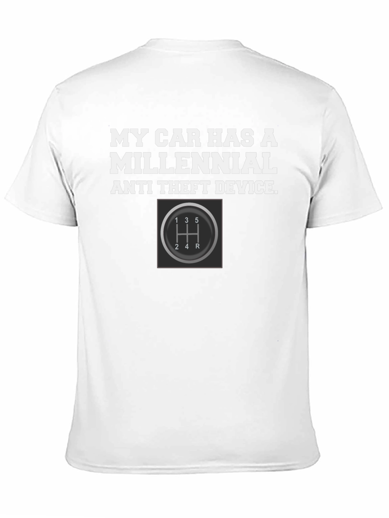Millennial Anti-Theft Device Manual Shift T-Shirt