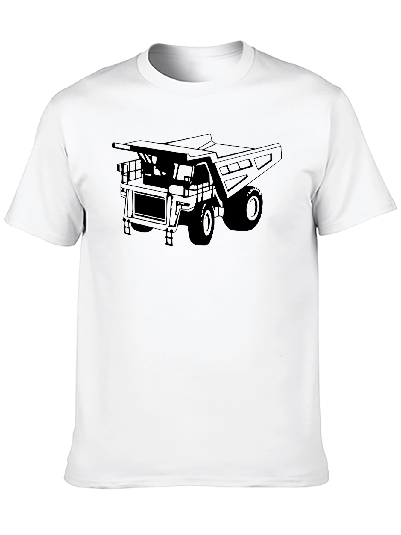 Black Dump Truck Graphic Tee - Heavy Duty Style