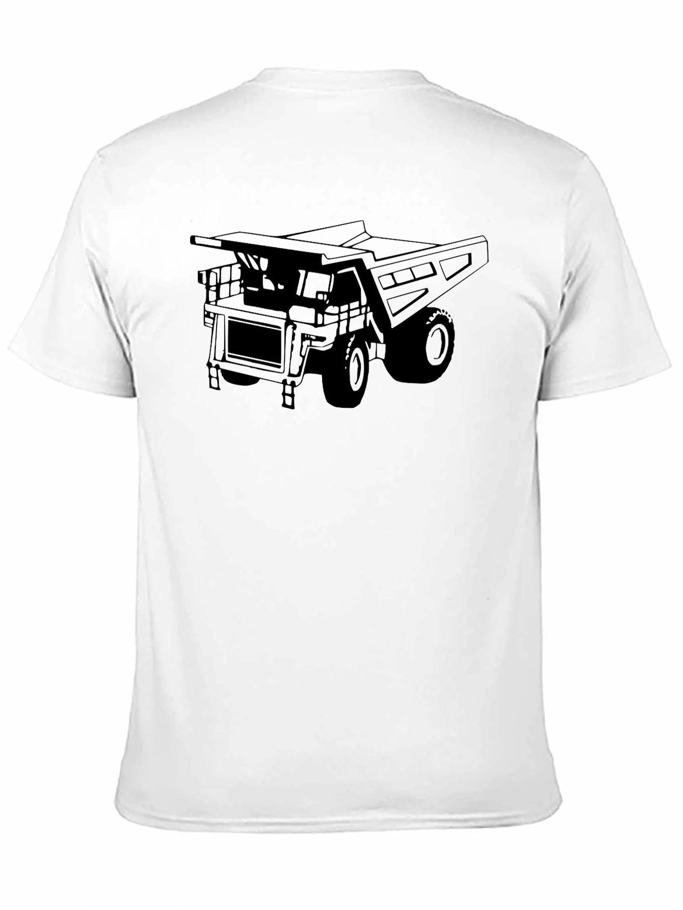 Black Dump Truck Graphic Tee - Heavy Duty Style