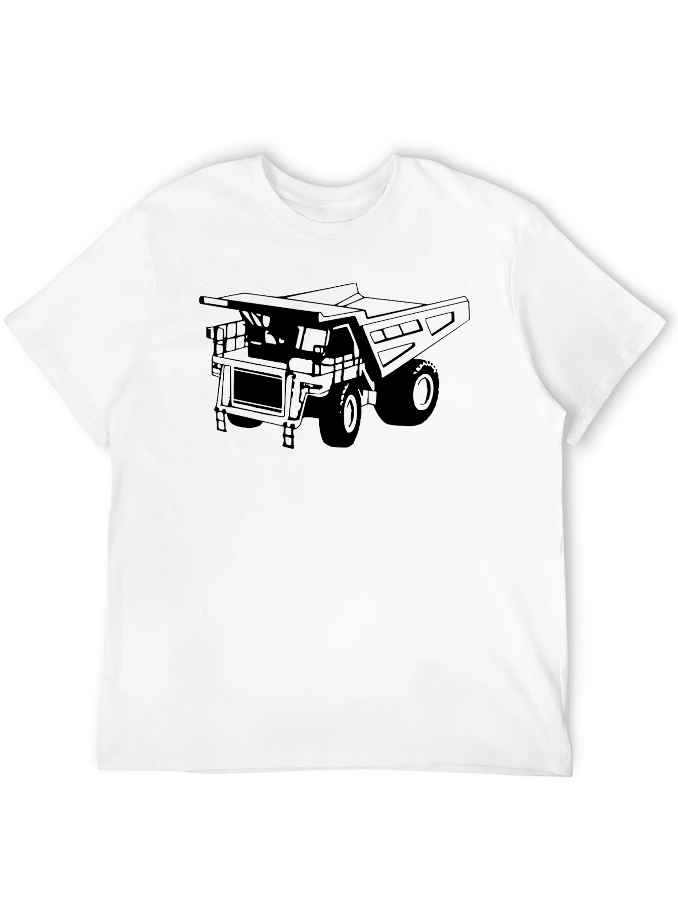 Black Dump Truck Graphic Tee - Heavy Duty Style