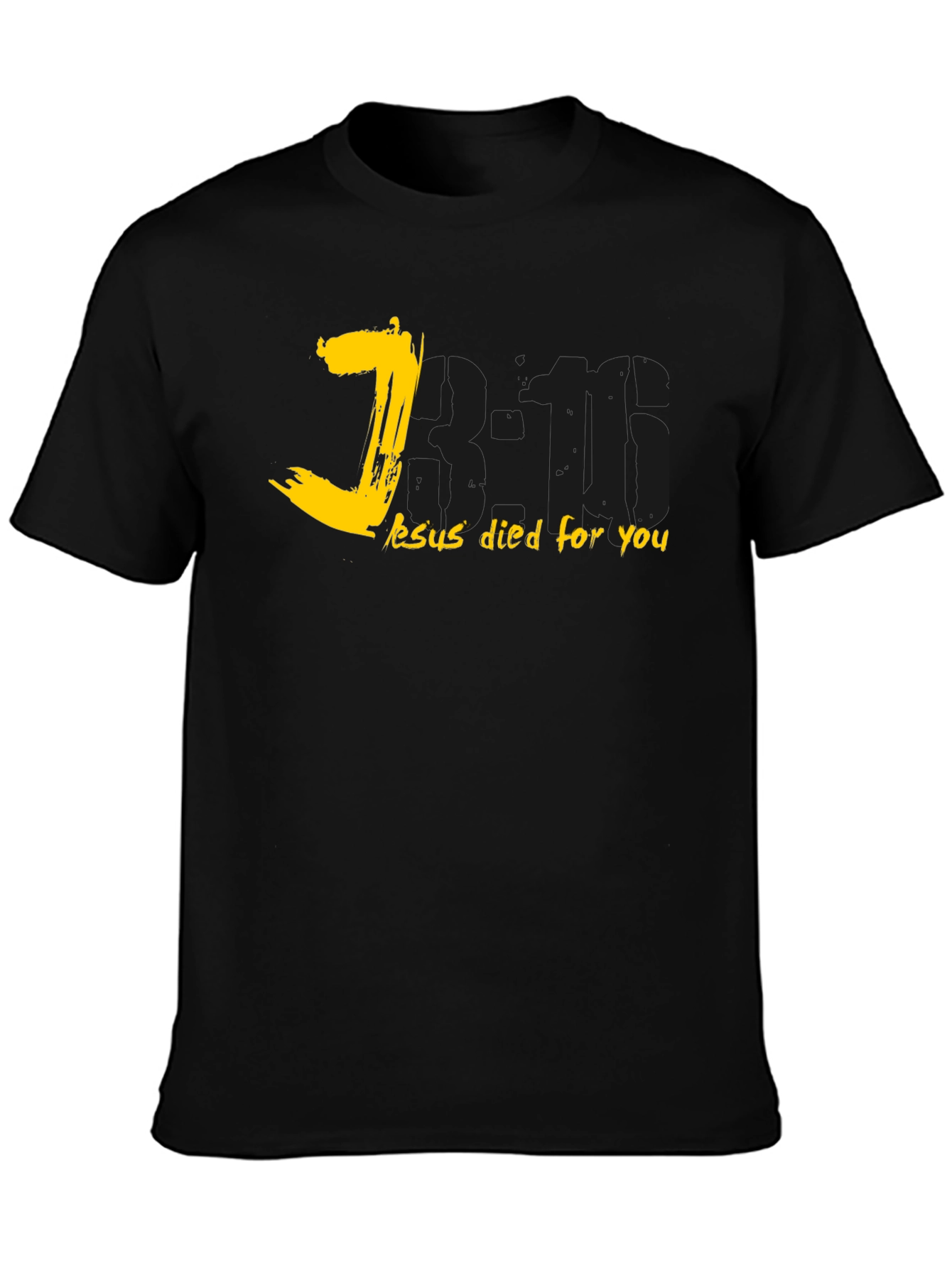 John 3:16 Black Christian T-Shirt