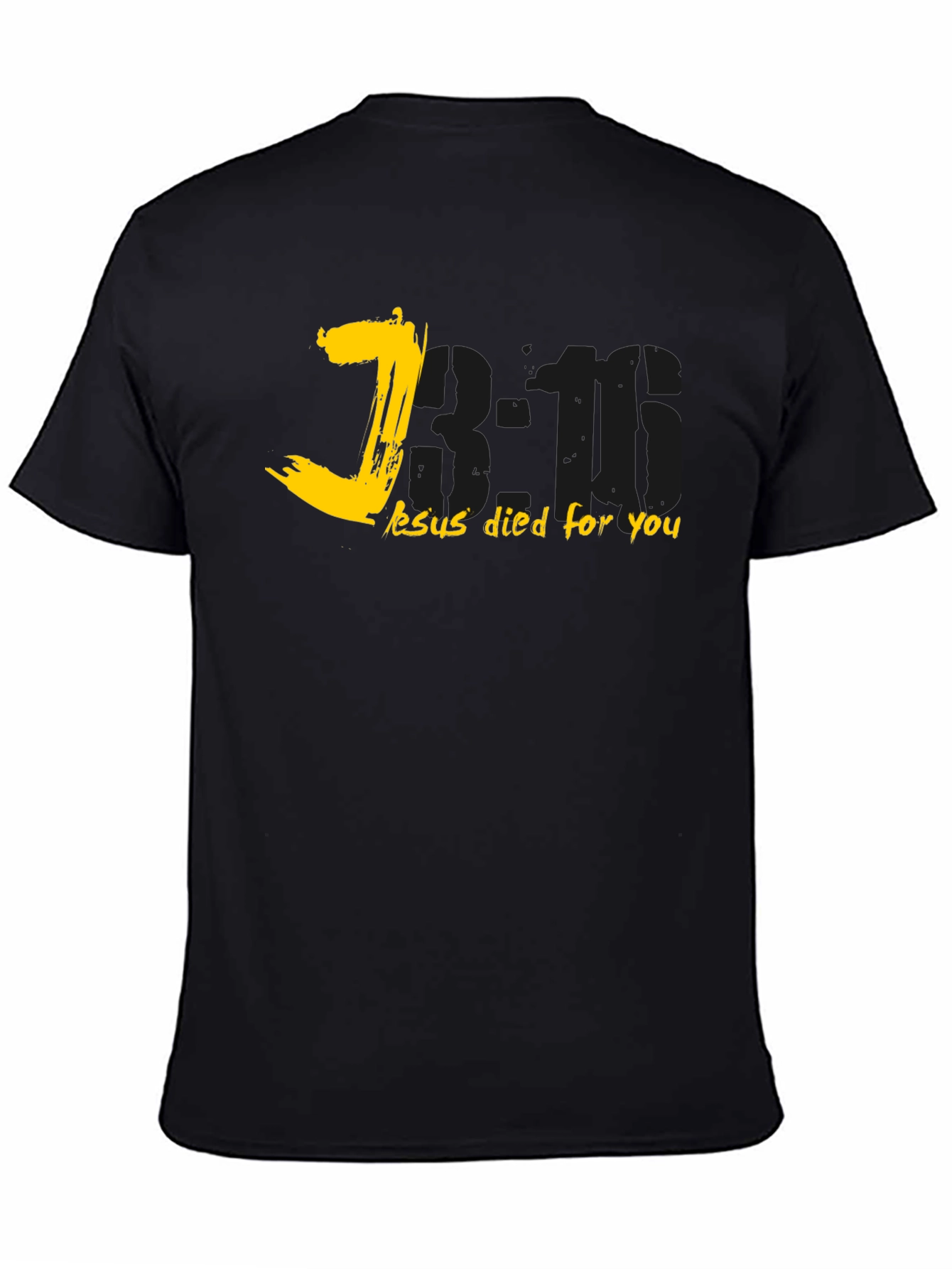 John 3:16 Black Christian T-Shirt