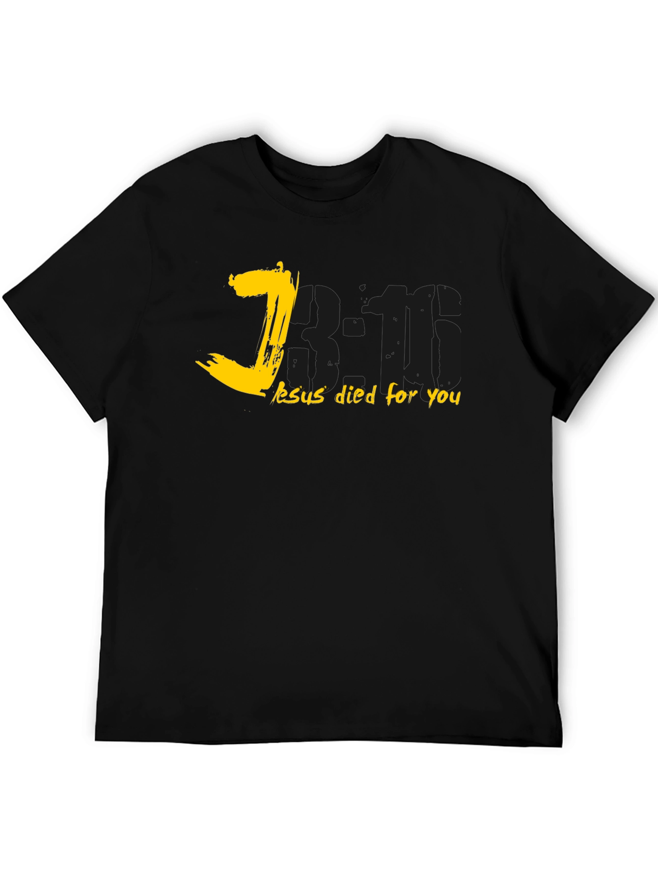 John 3:16 Black Christian T-Shirt